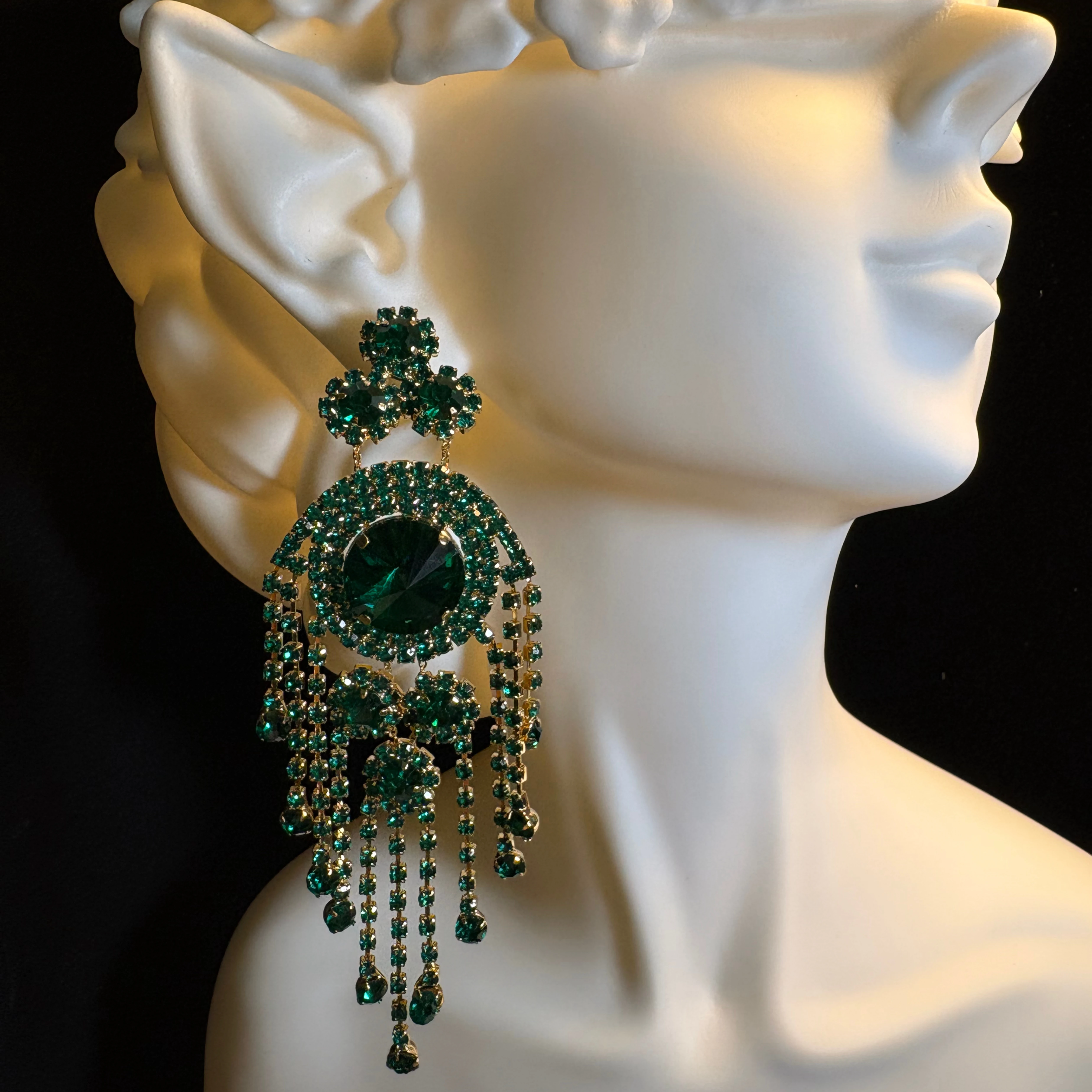 Emerald Cascade Earrings