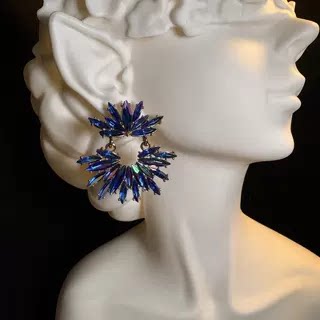 Blue Halo Earrings
