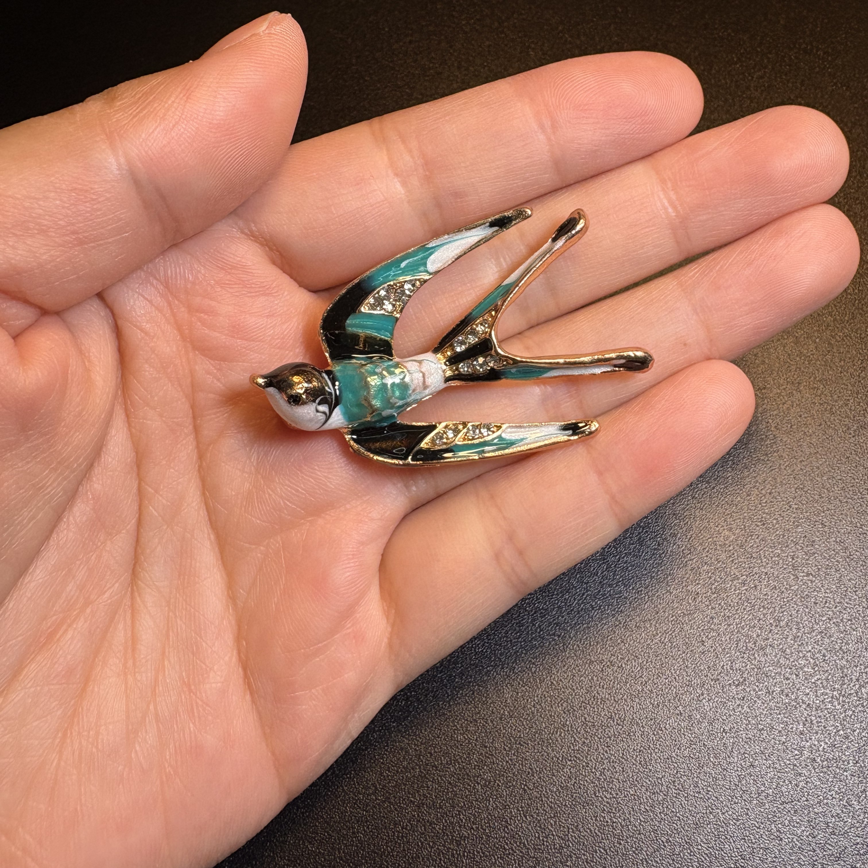 Swallow Sparkle Brooch