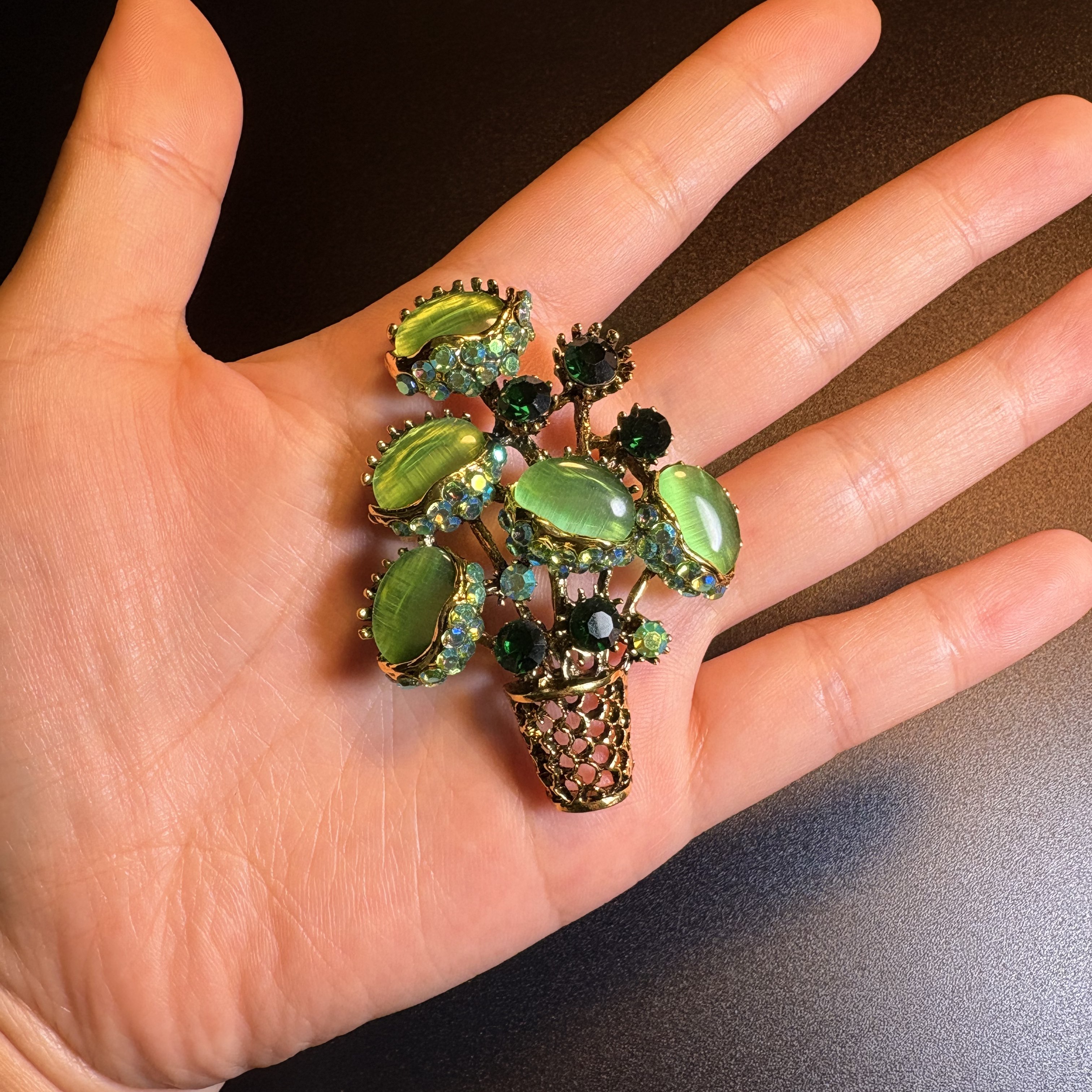 Catseye Bloom Brooch