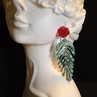 Scarlet Fern Earrings
