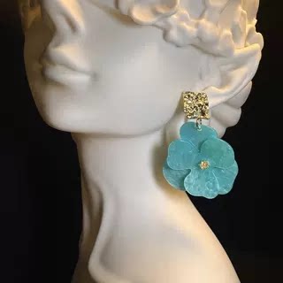 Aqua Bloom Earrings