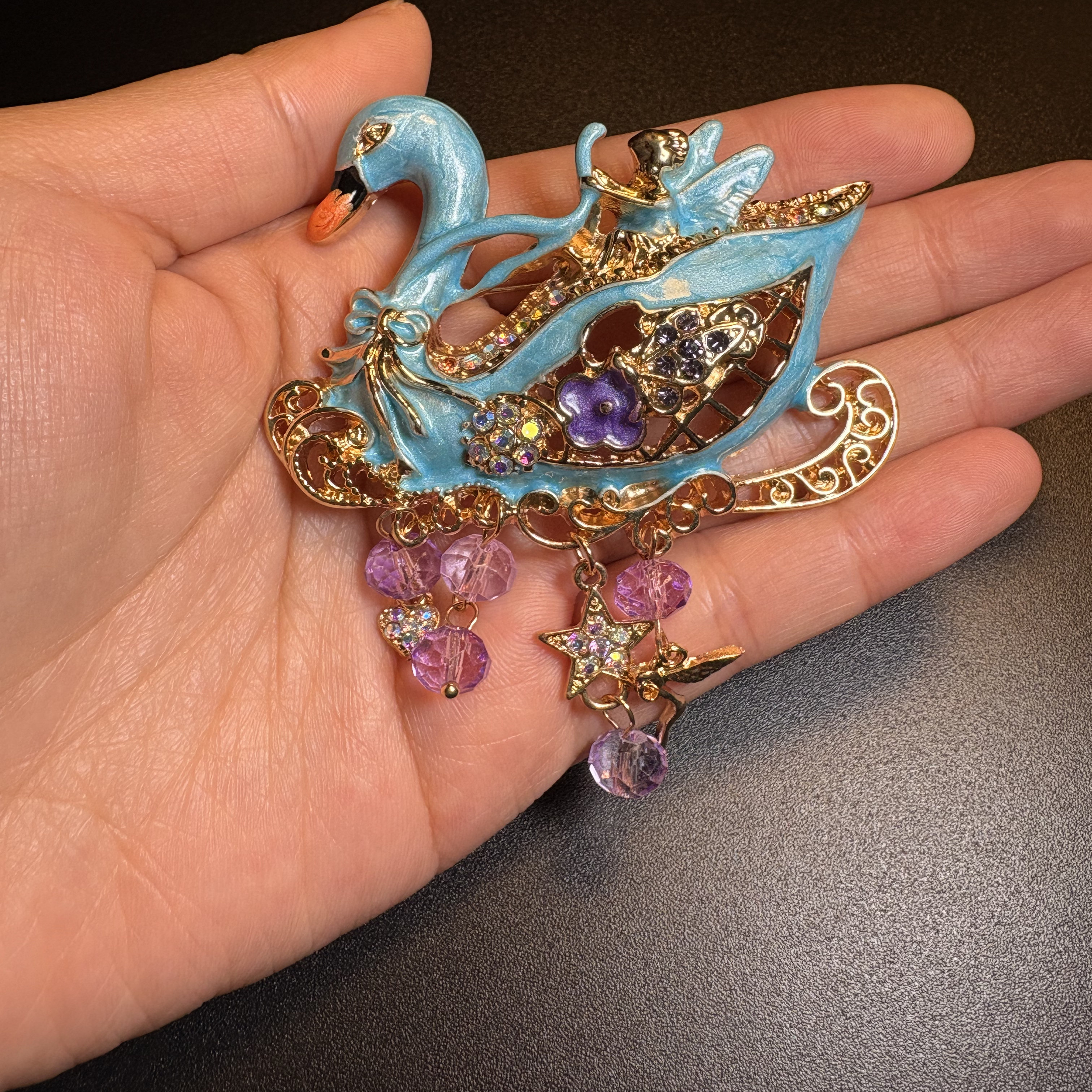 Swan Fairy Brooch