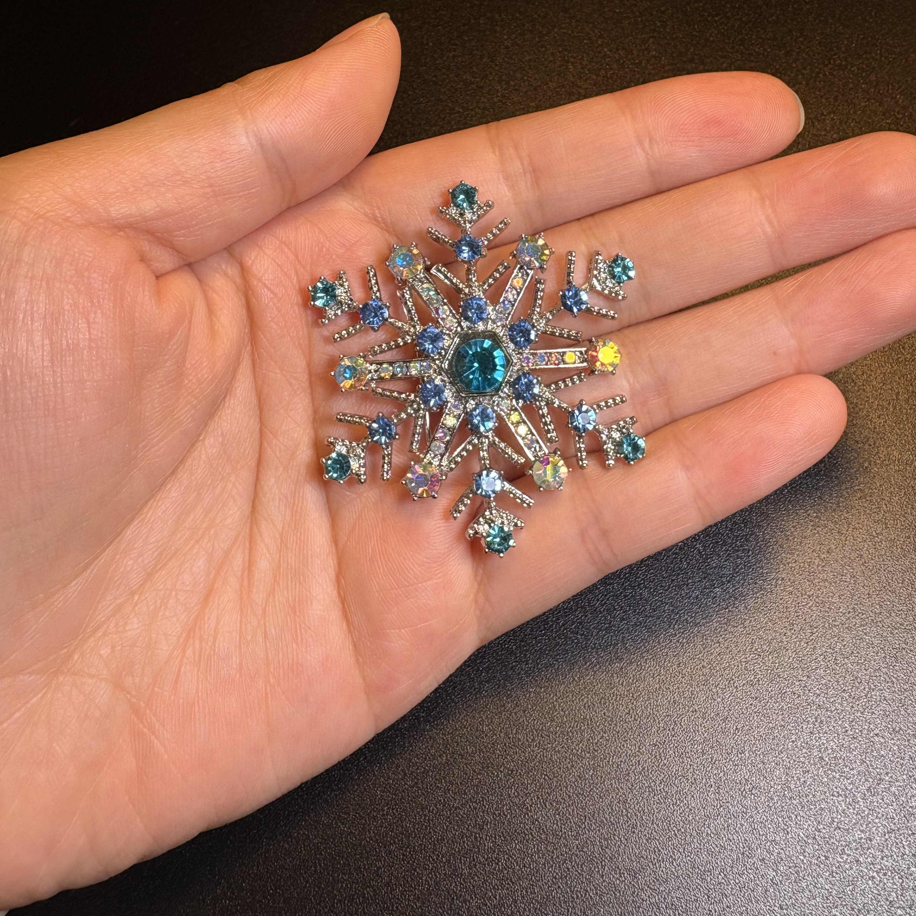 Snowflake Spark Brooch