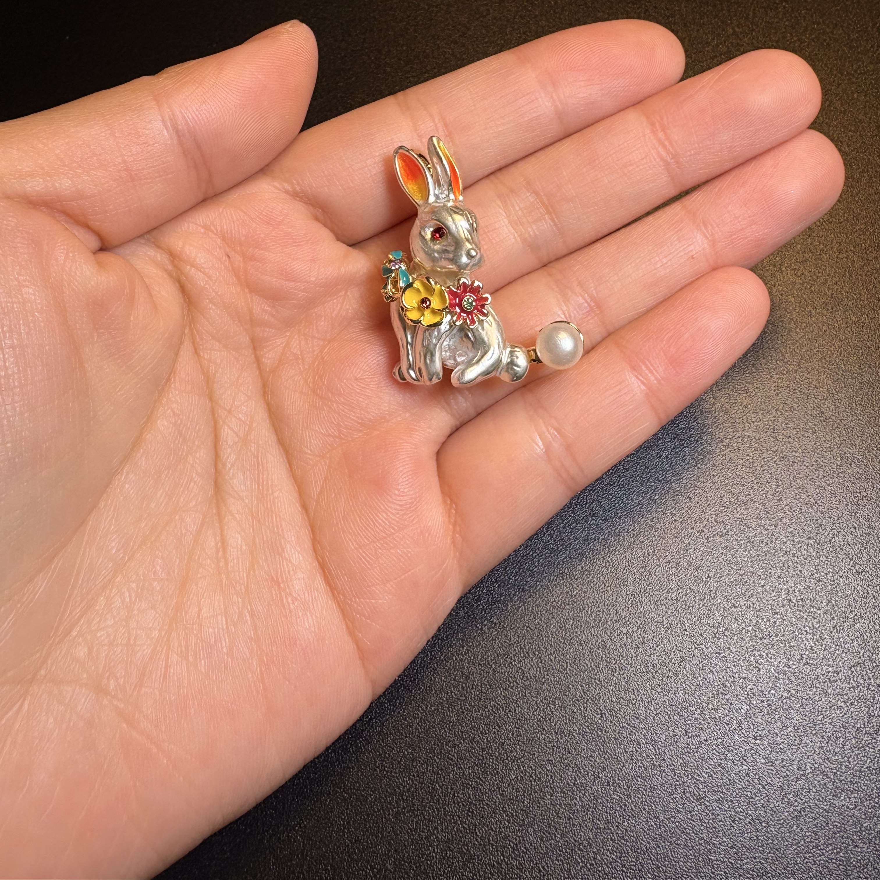 Gilded Rabbit Brooch