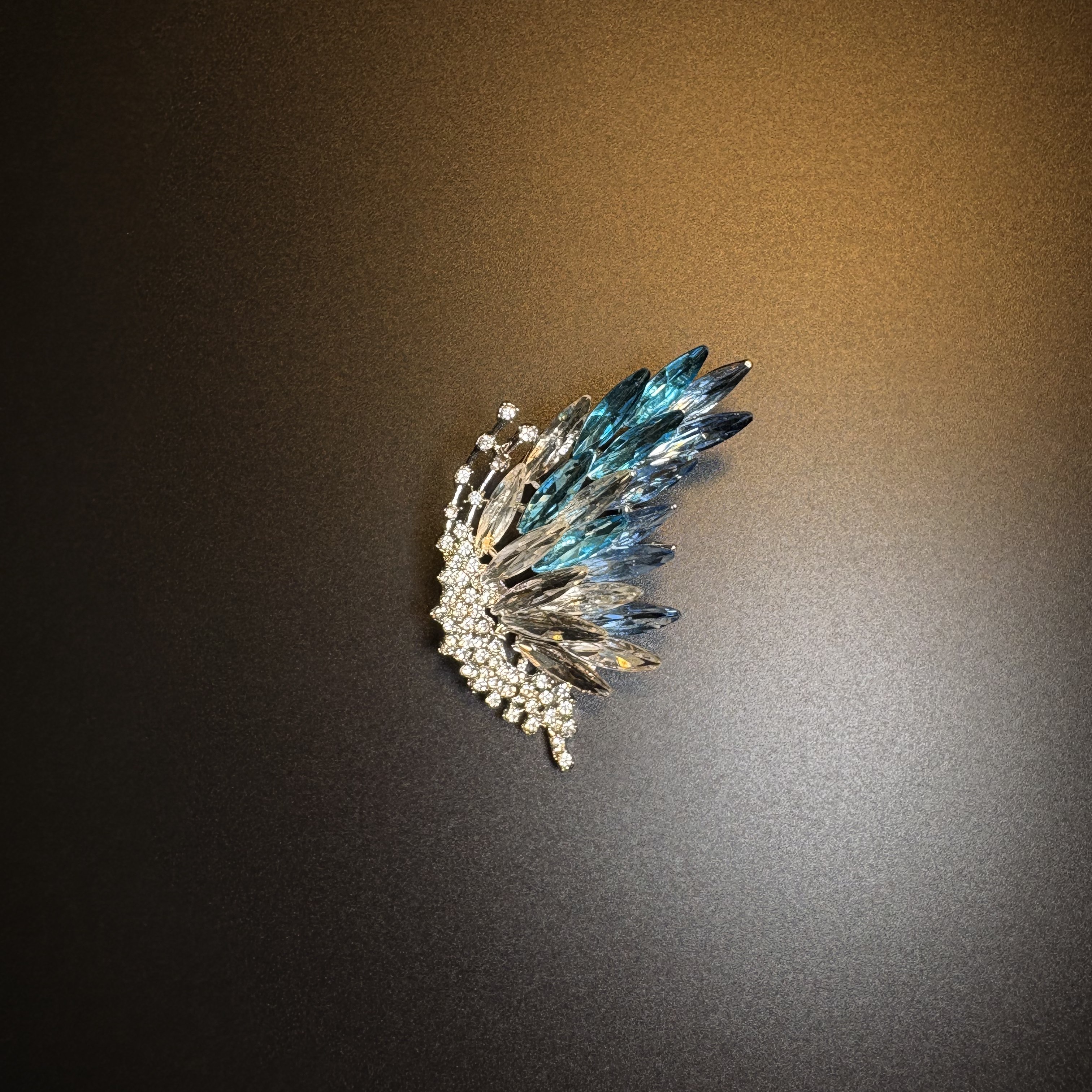 Aqua Wing Brooch