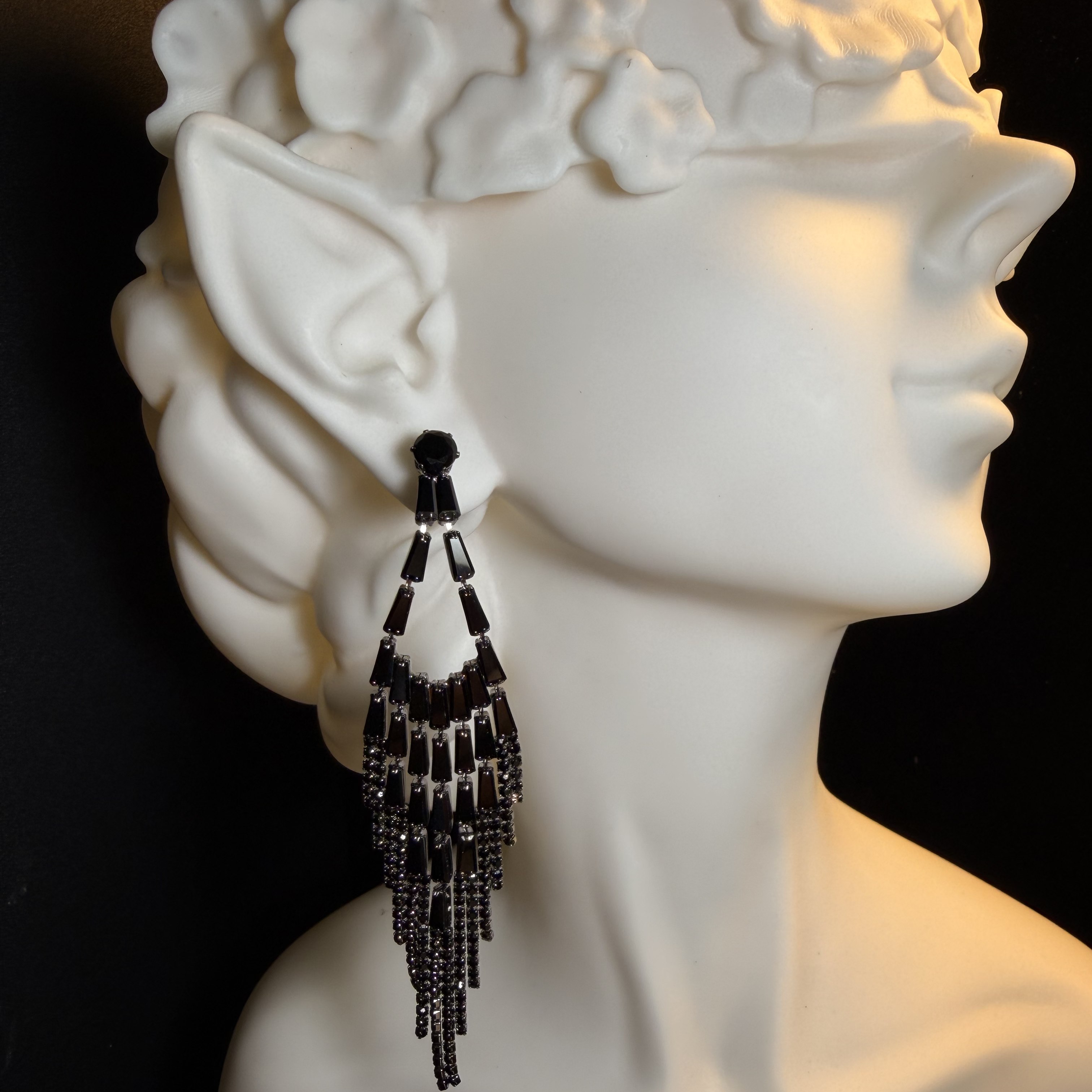 Black Tassel Earrings