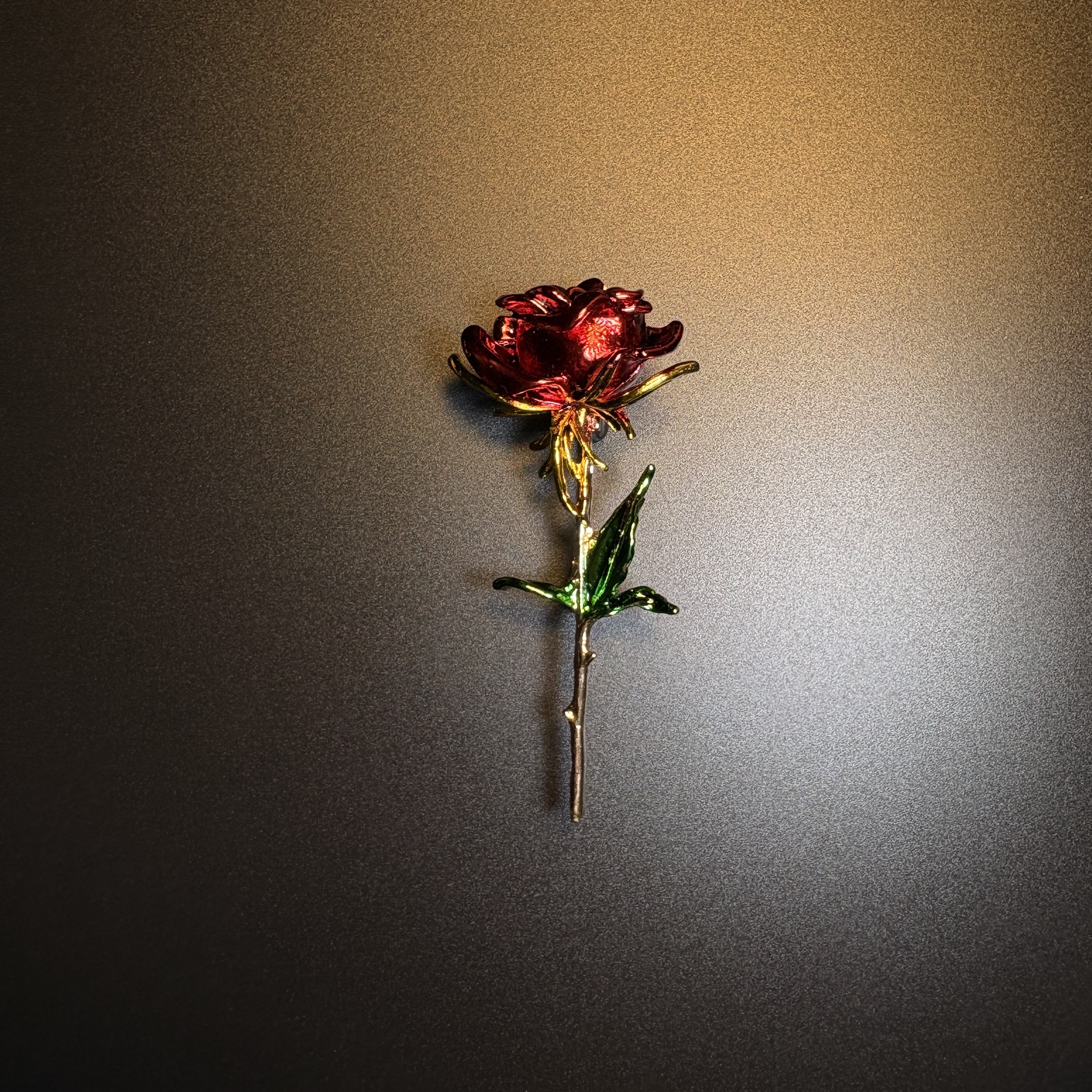 Shimmer Red Rose Brooch