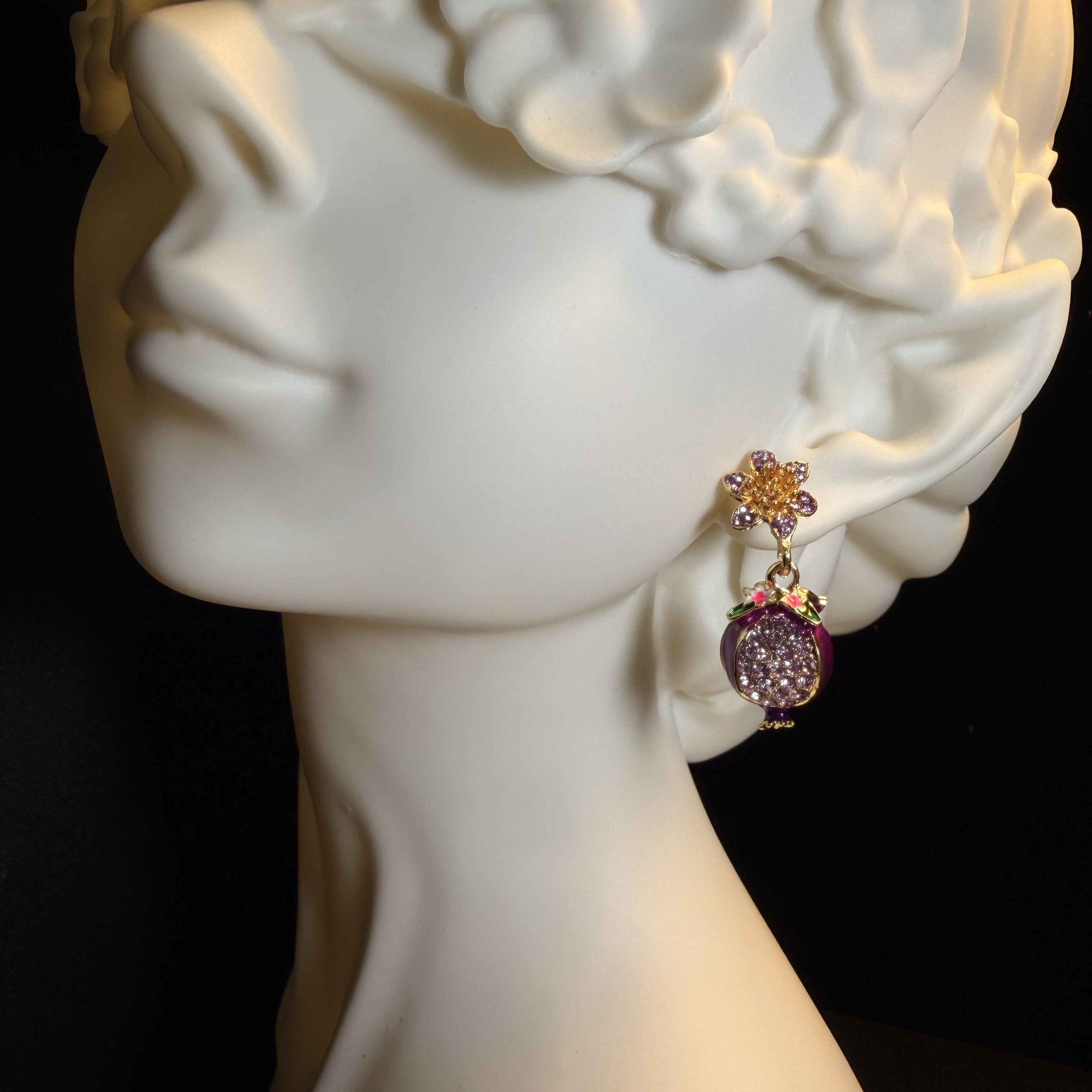 Ruby Pom Gleam Earrings