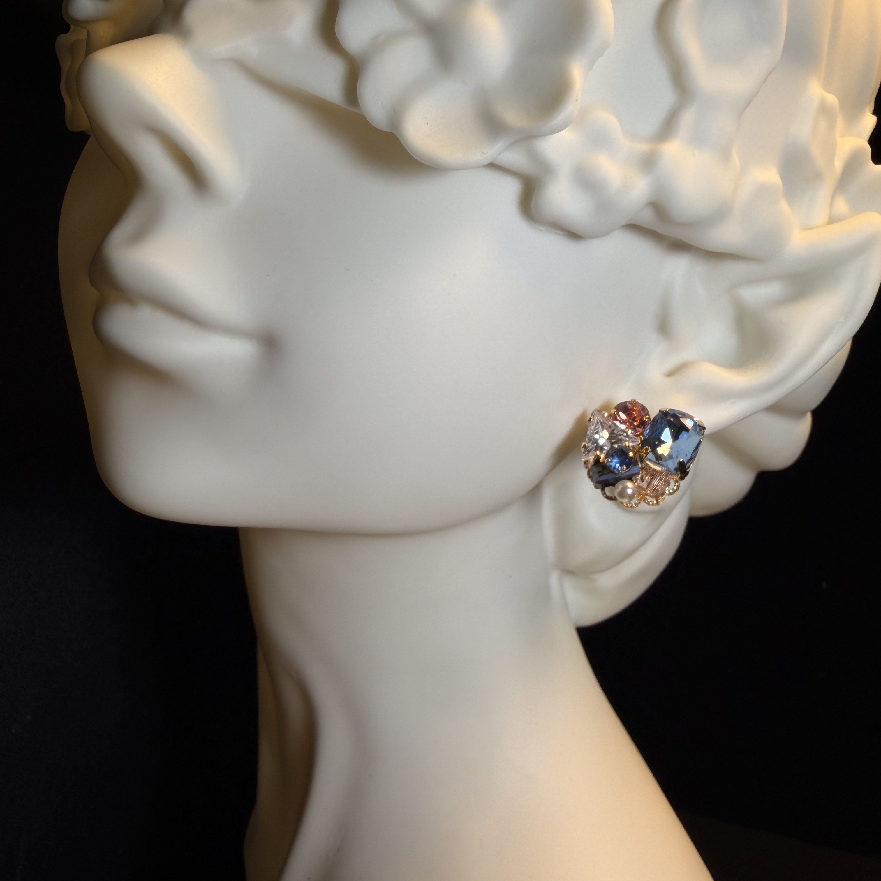 Pastel Gem Cluster Earrings
