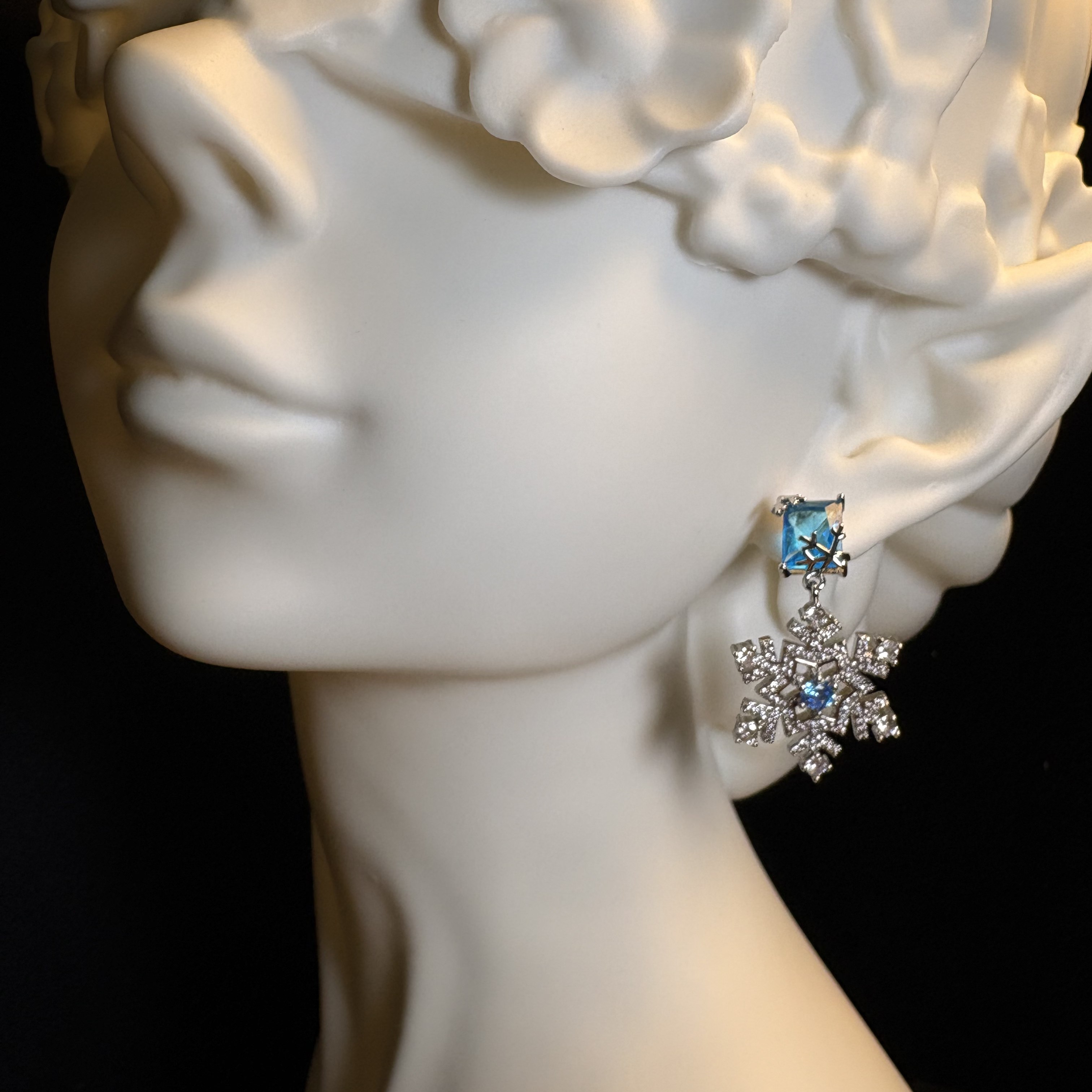 Icy Gem Snowflakes Earrings