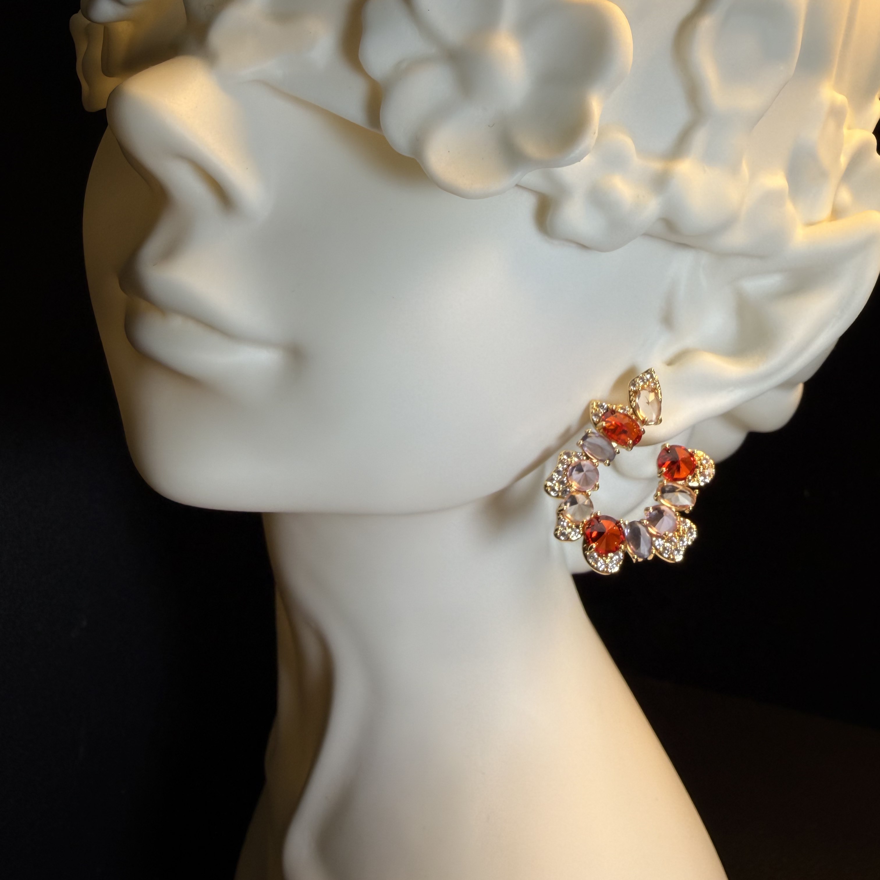 Crimson Halo Earrings