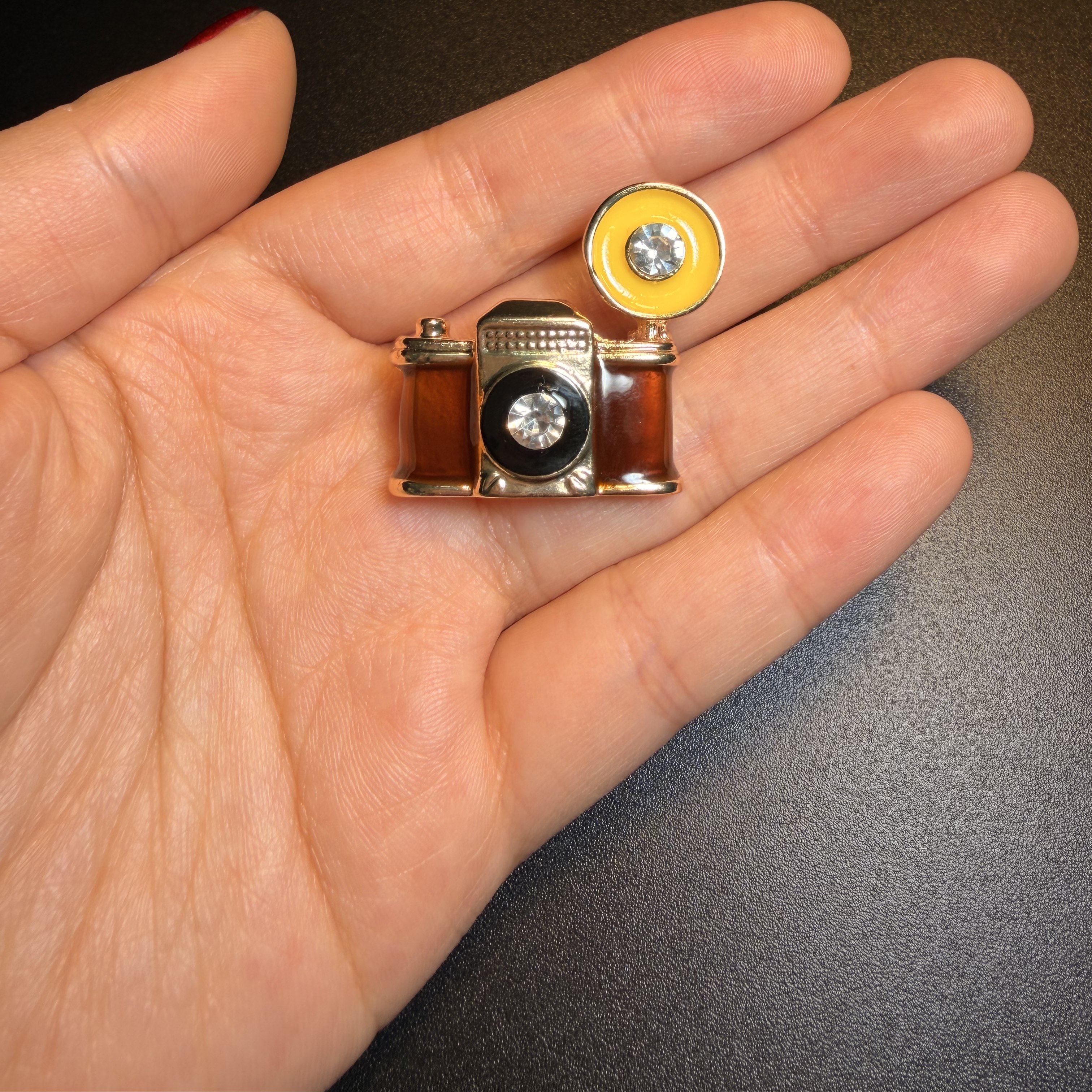 Retro Lens Pin Brooch