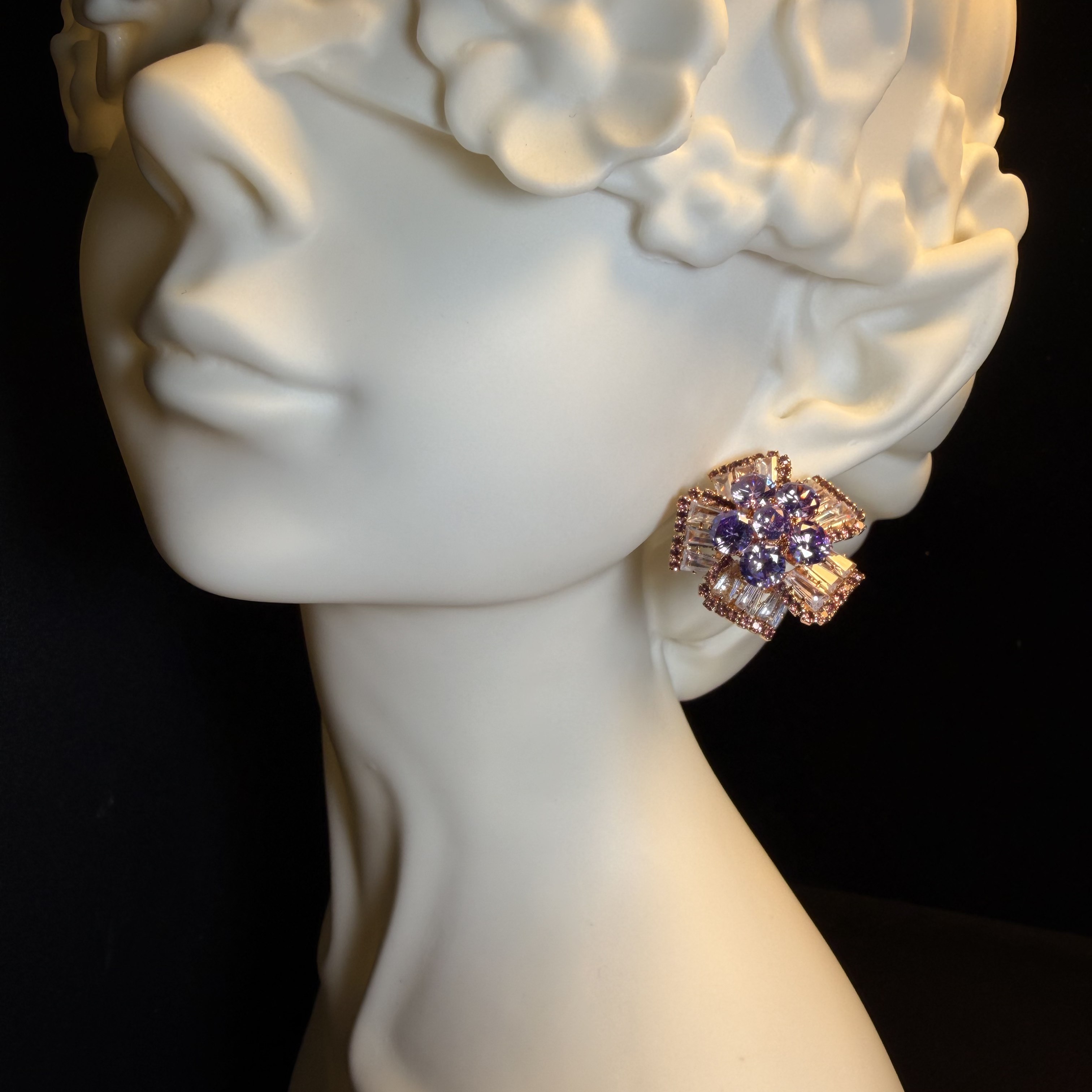 Amethyst Petal Earrings