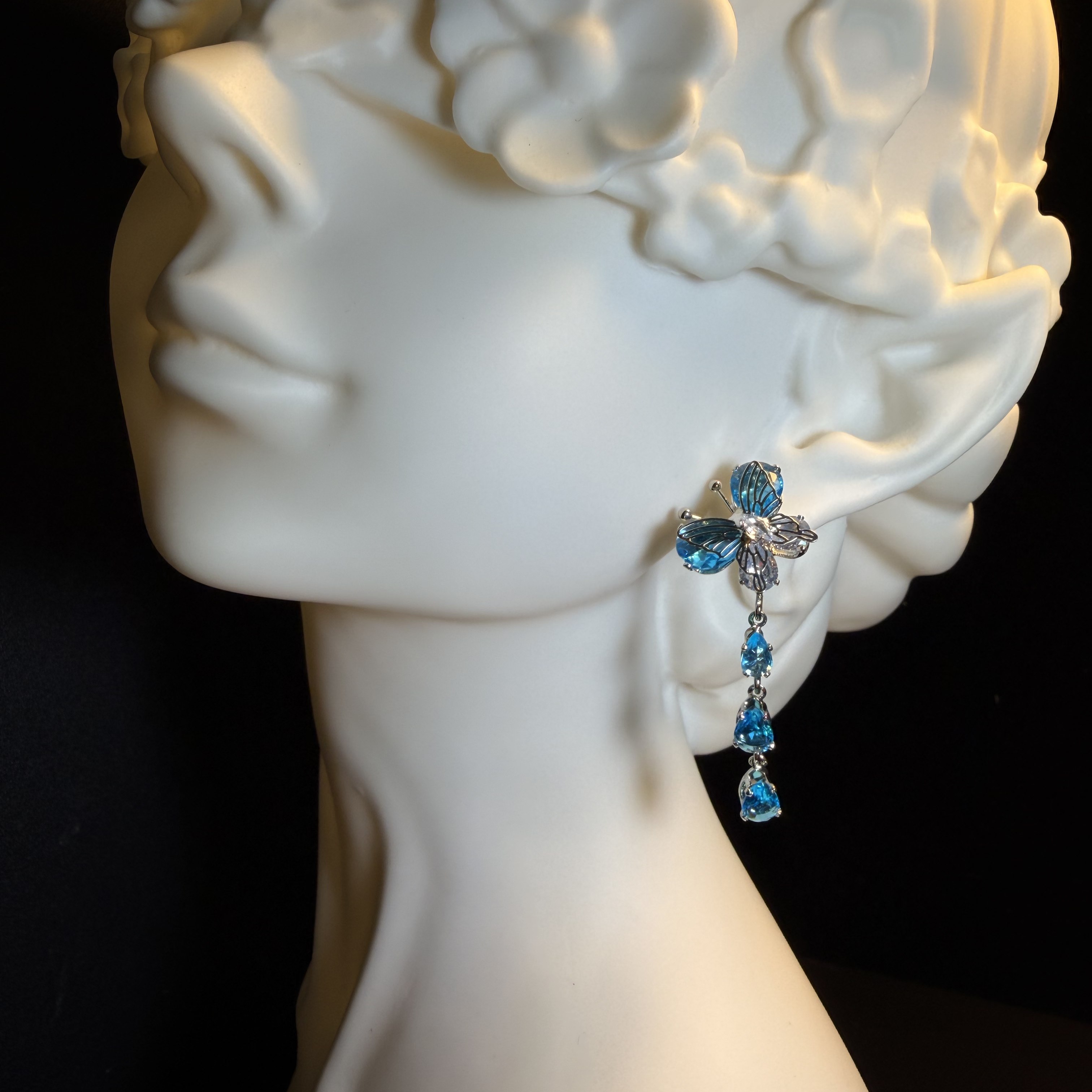 Blue Cascade Earrings