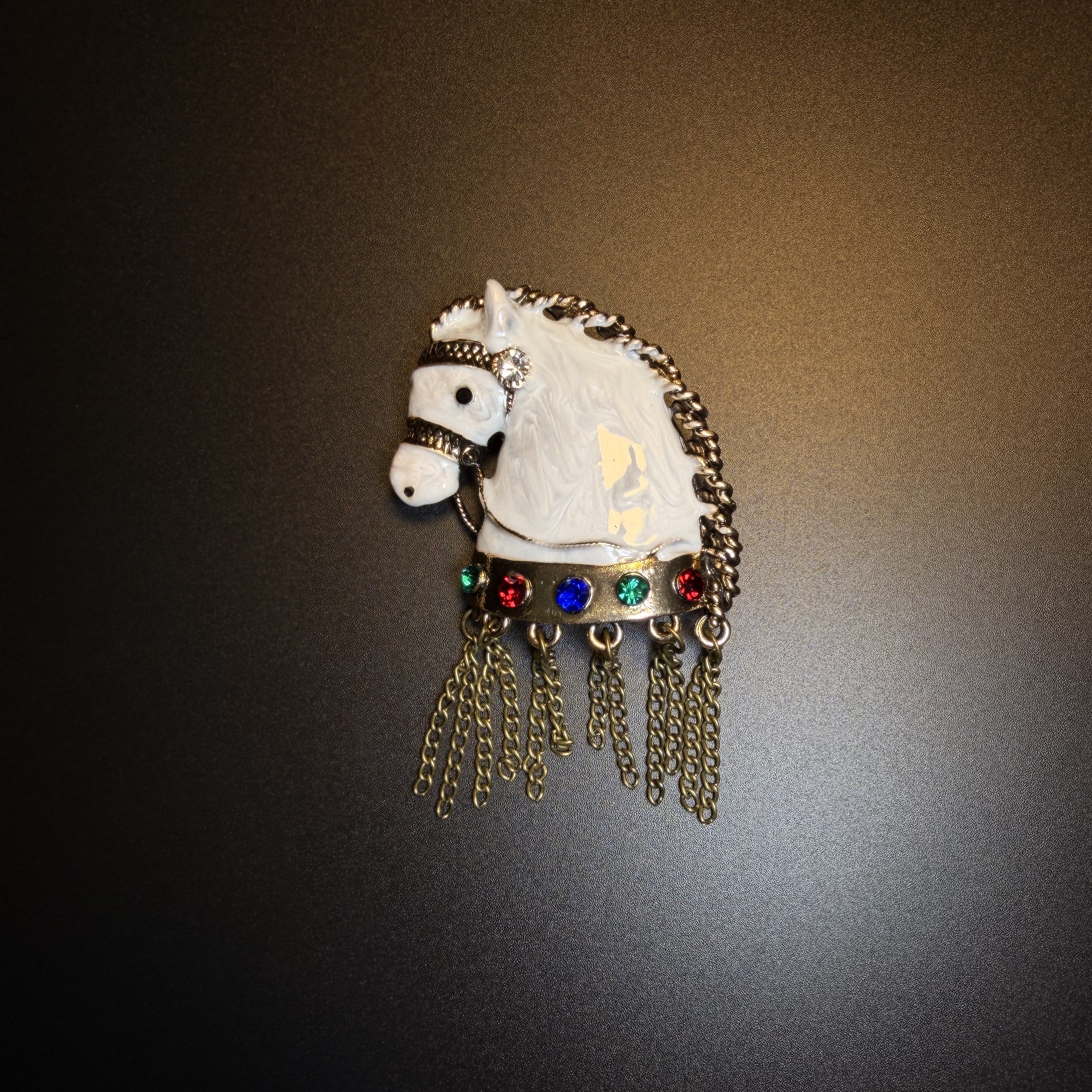 White Steed Brooch