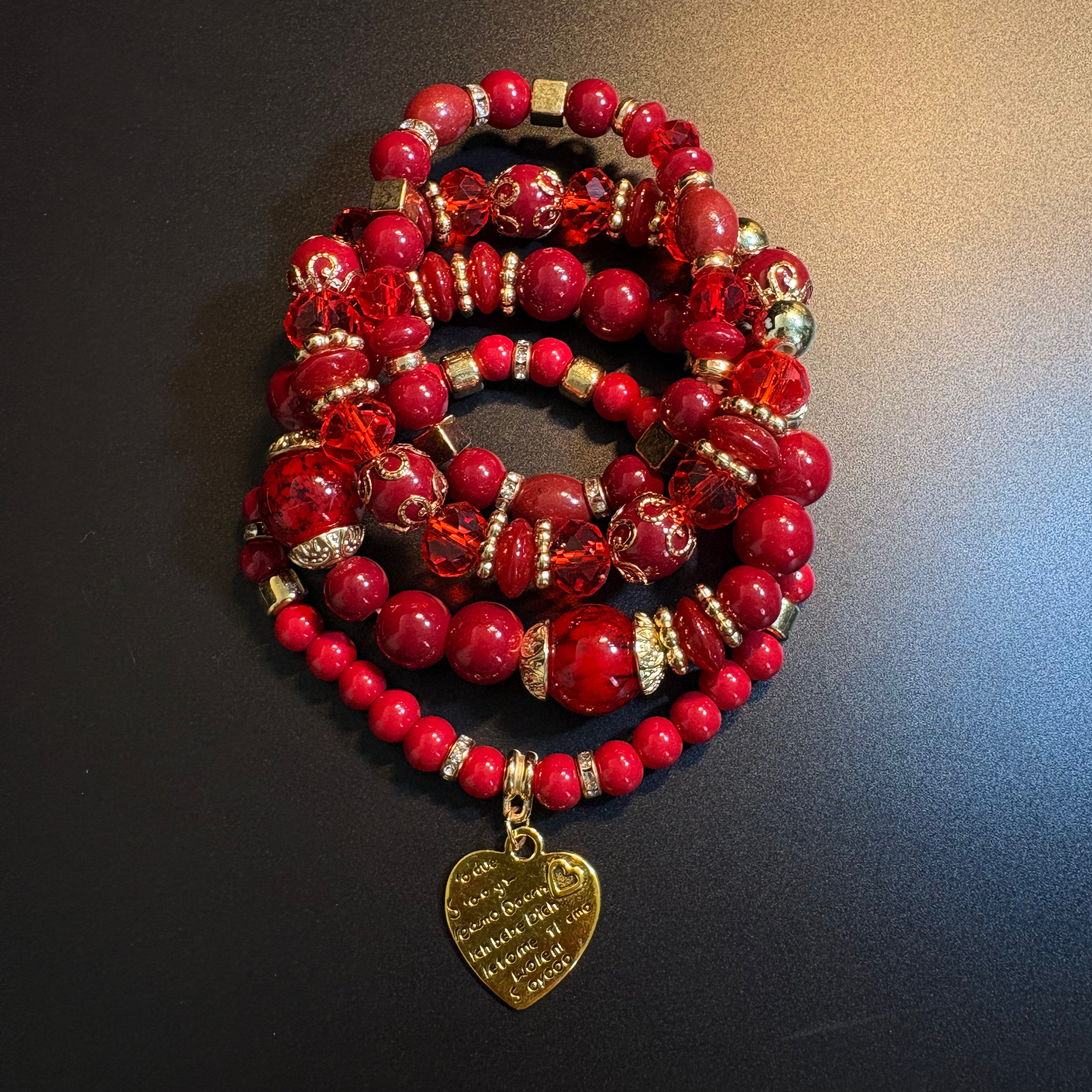 Crimson Heart Bracelet