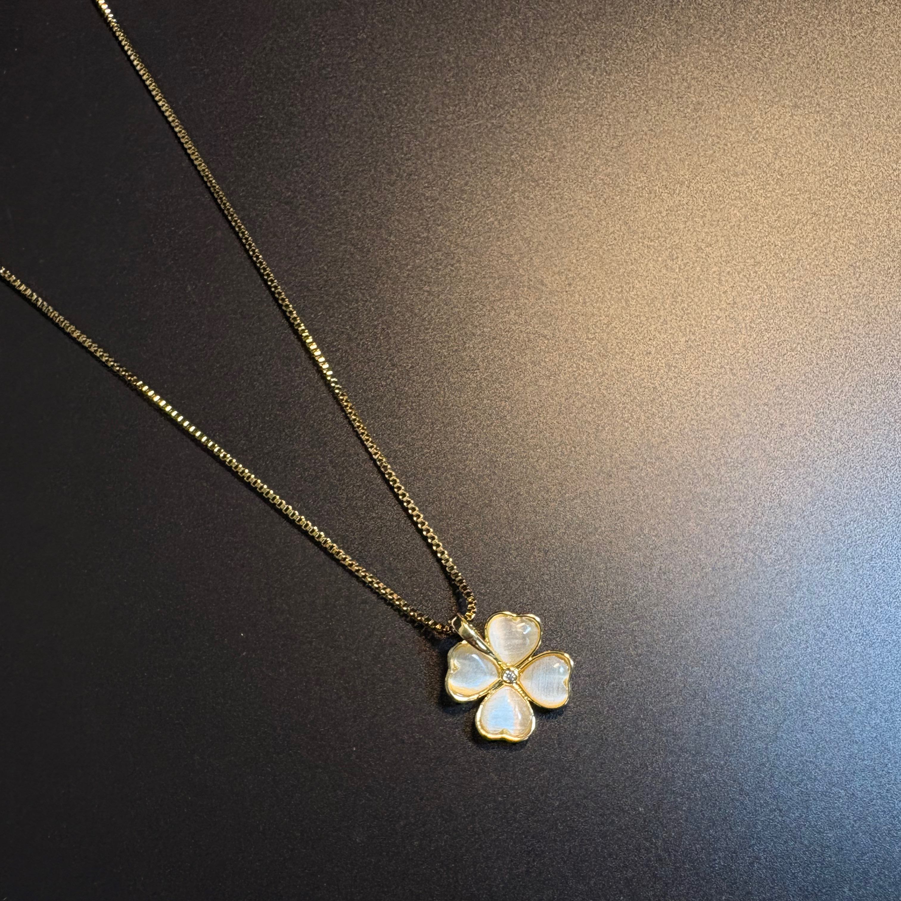 Moonlit Clover Necklace
