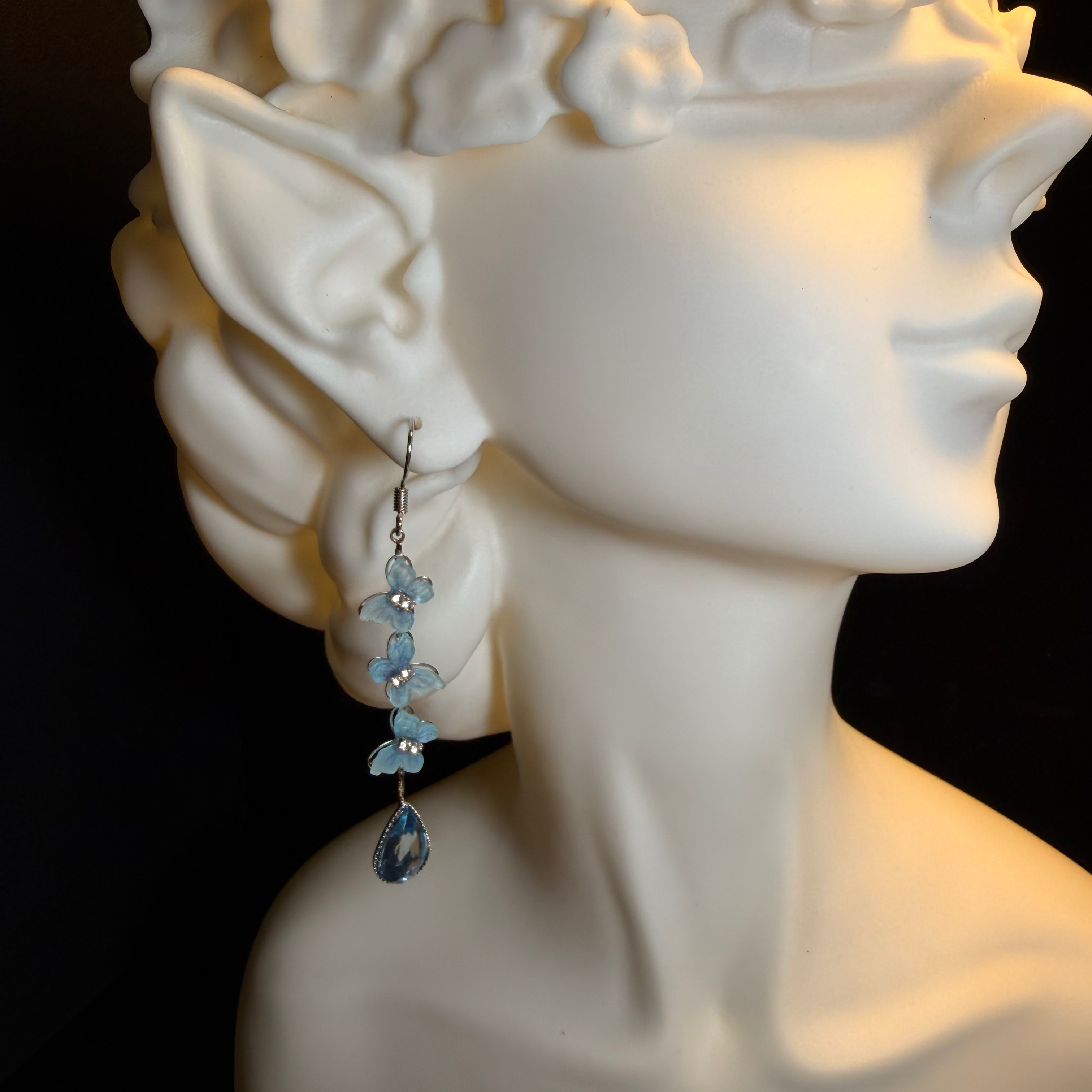 Aqua Flutter Earrings