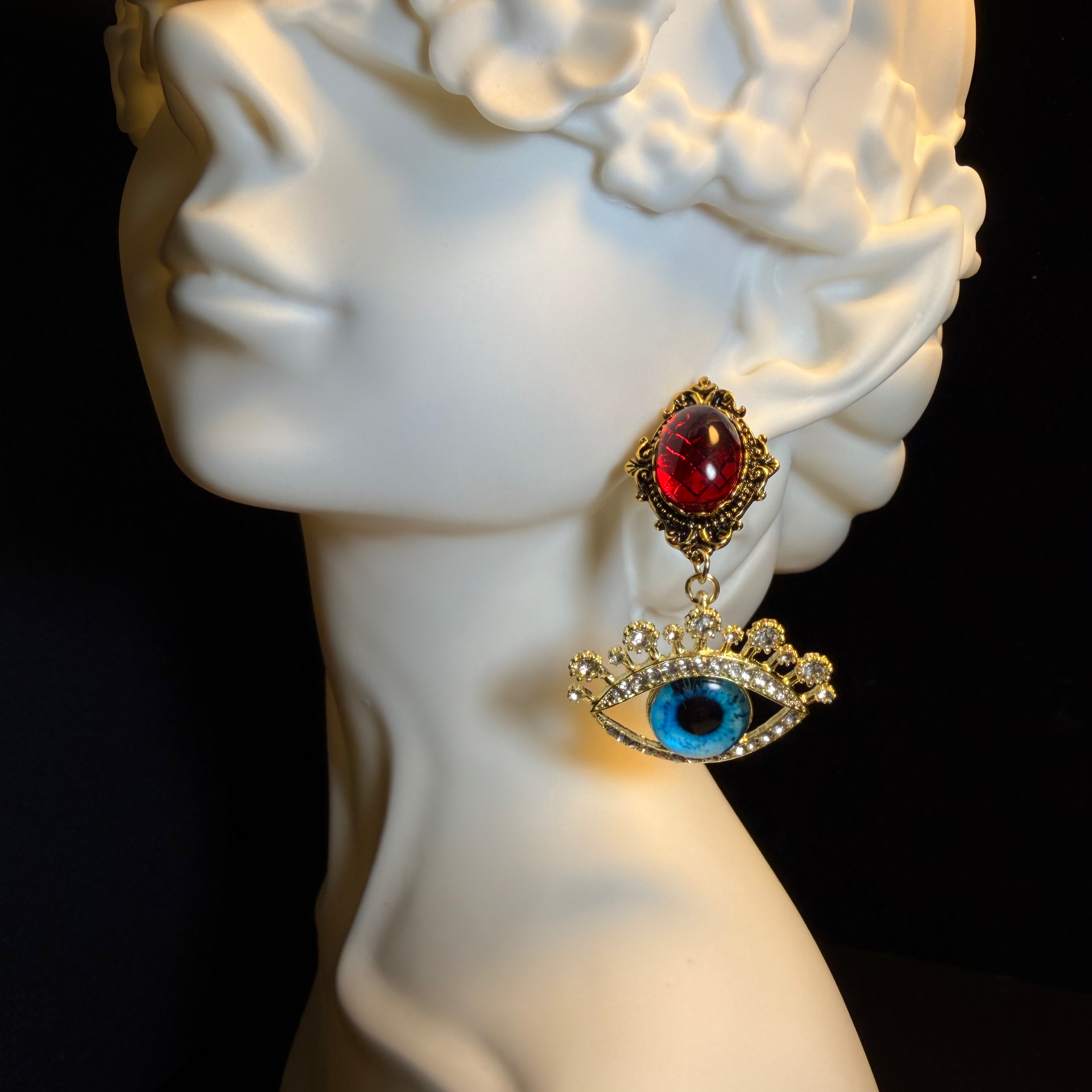 Eye Of Ruby Earrings