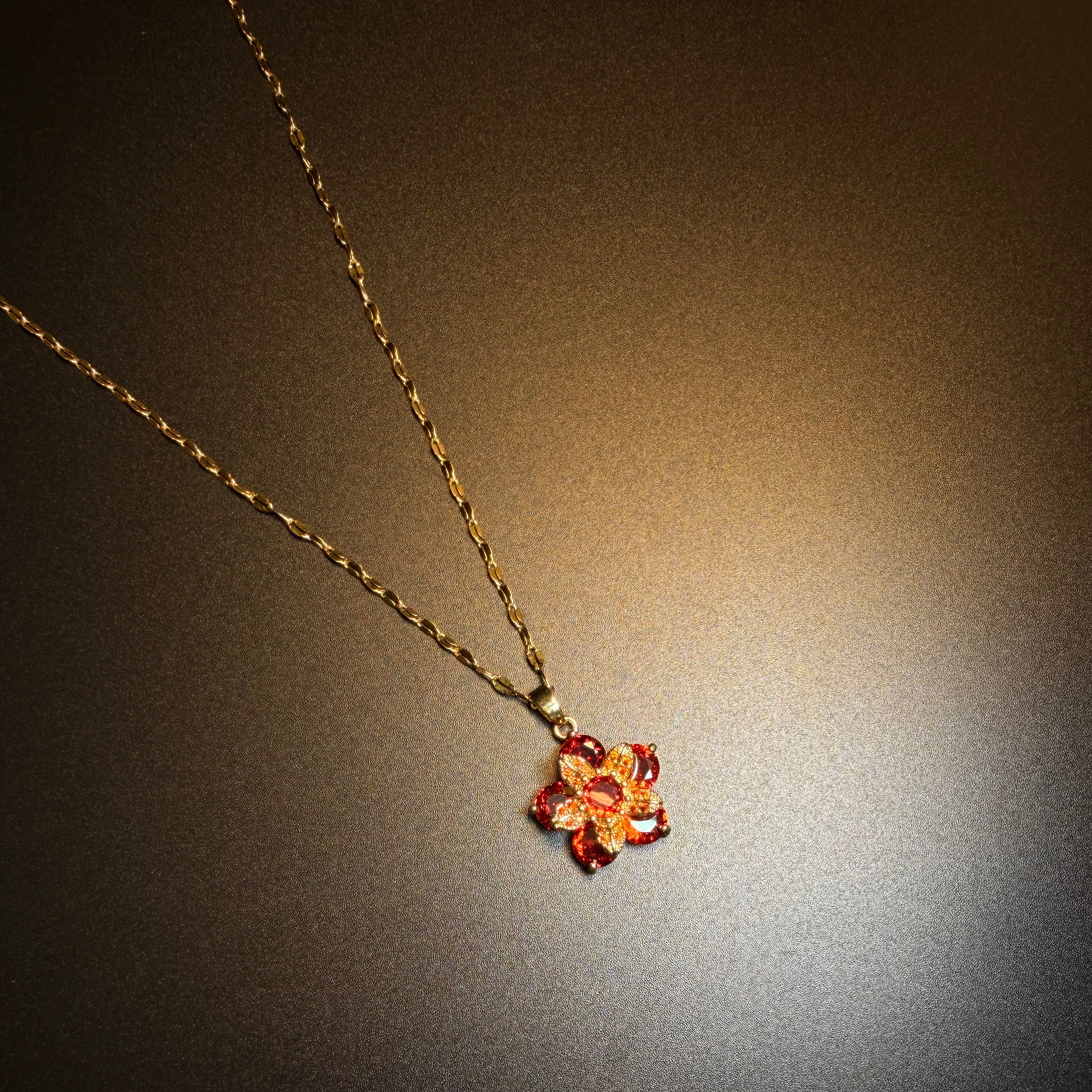 Amber Petal Necklace