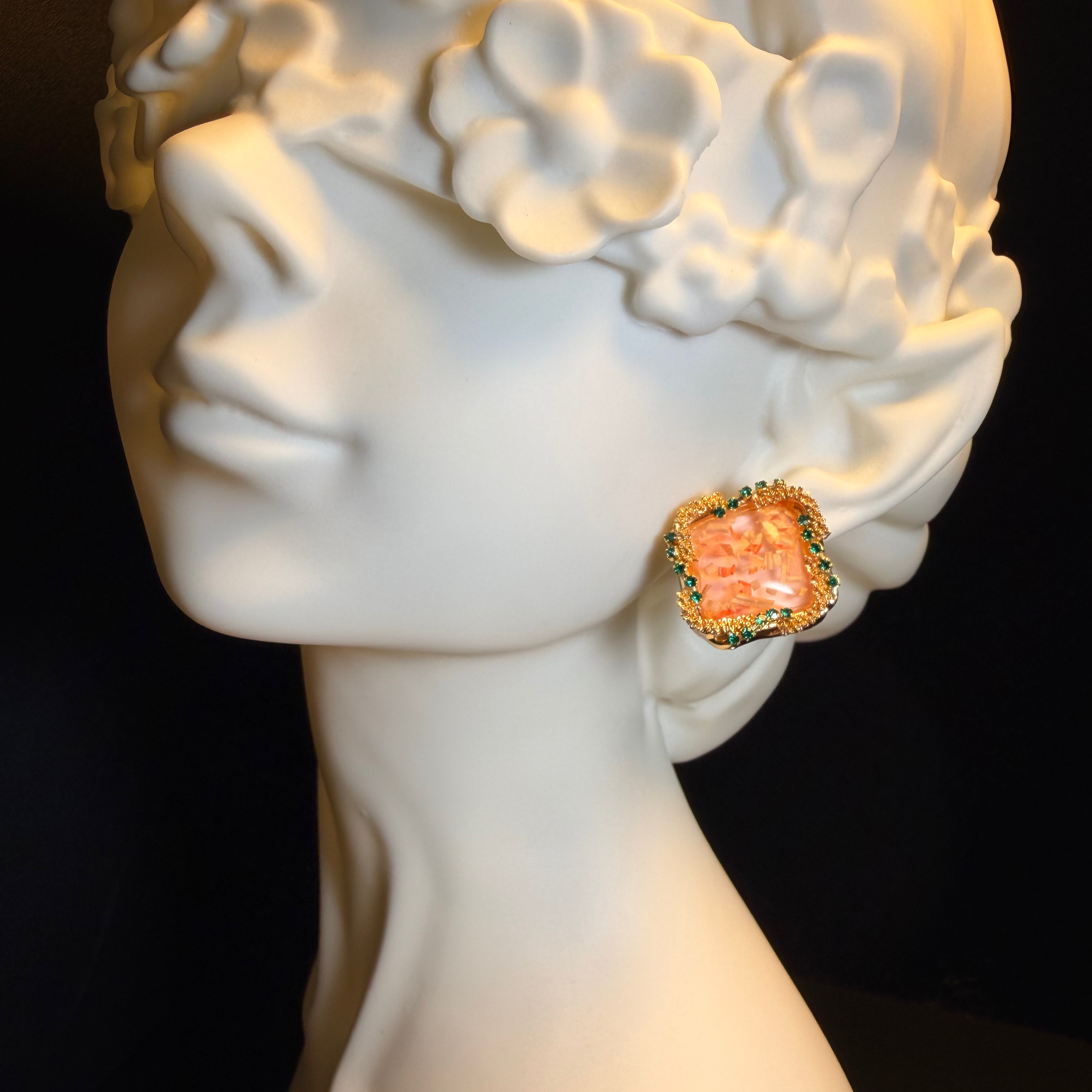 Blush Square Earrings