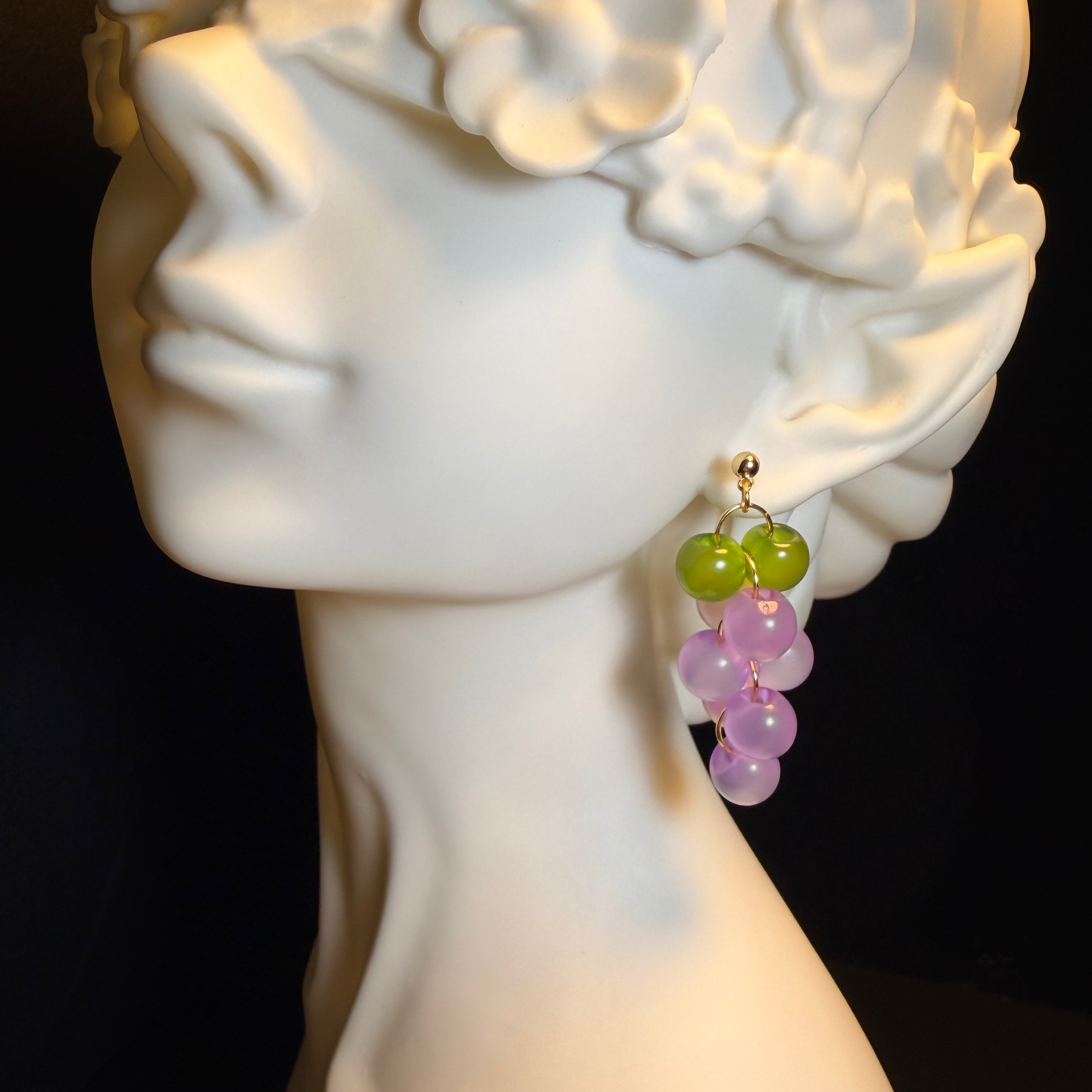 Grape Drop Earrings
