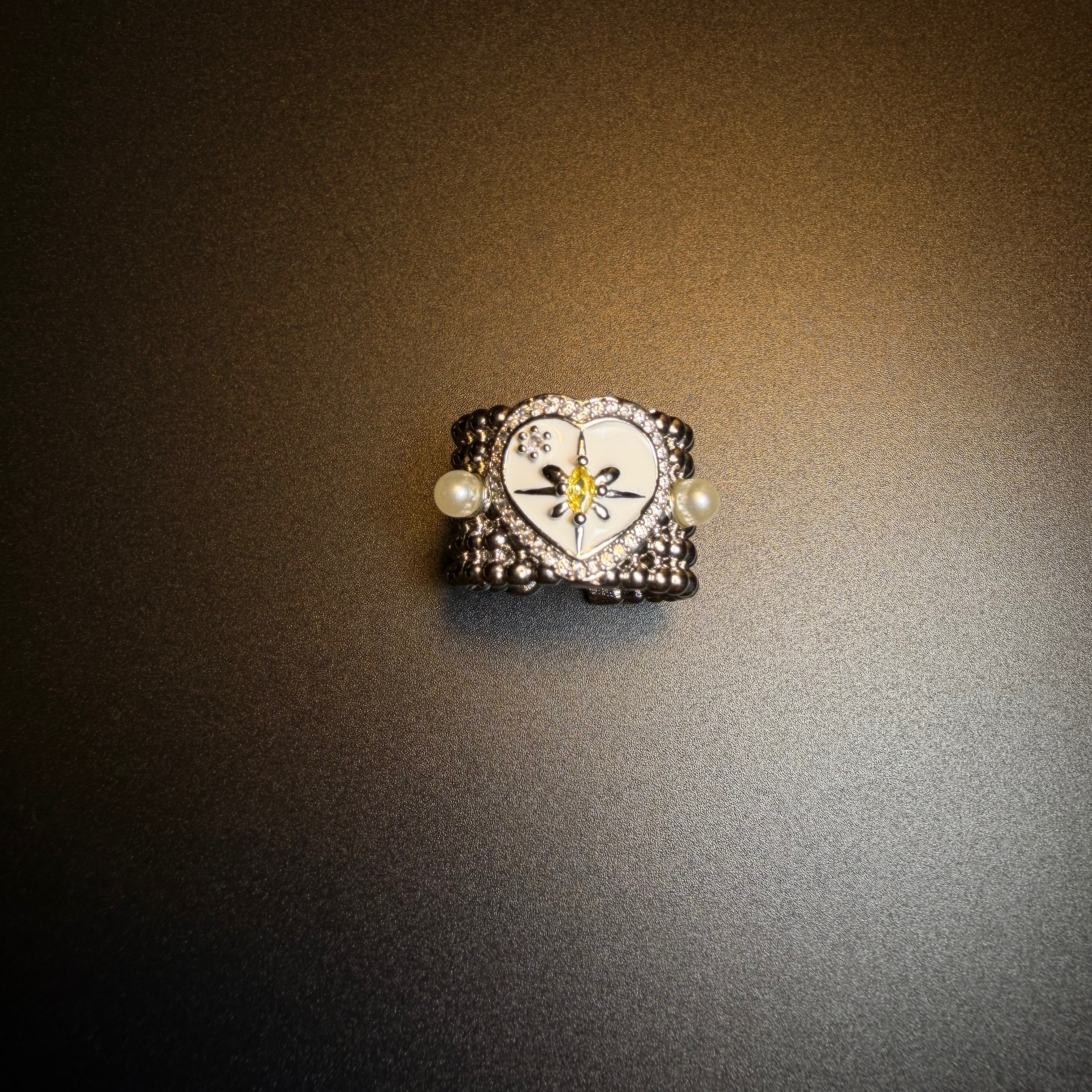 Pearl Heart Ring