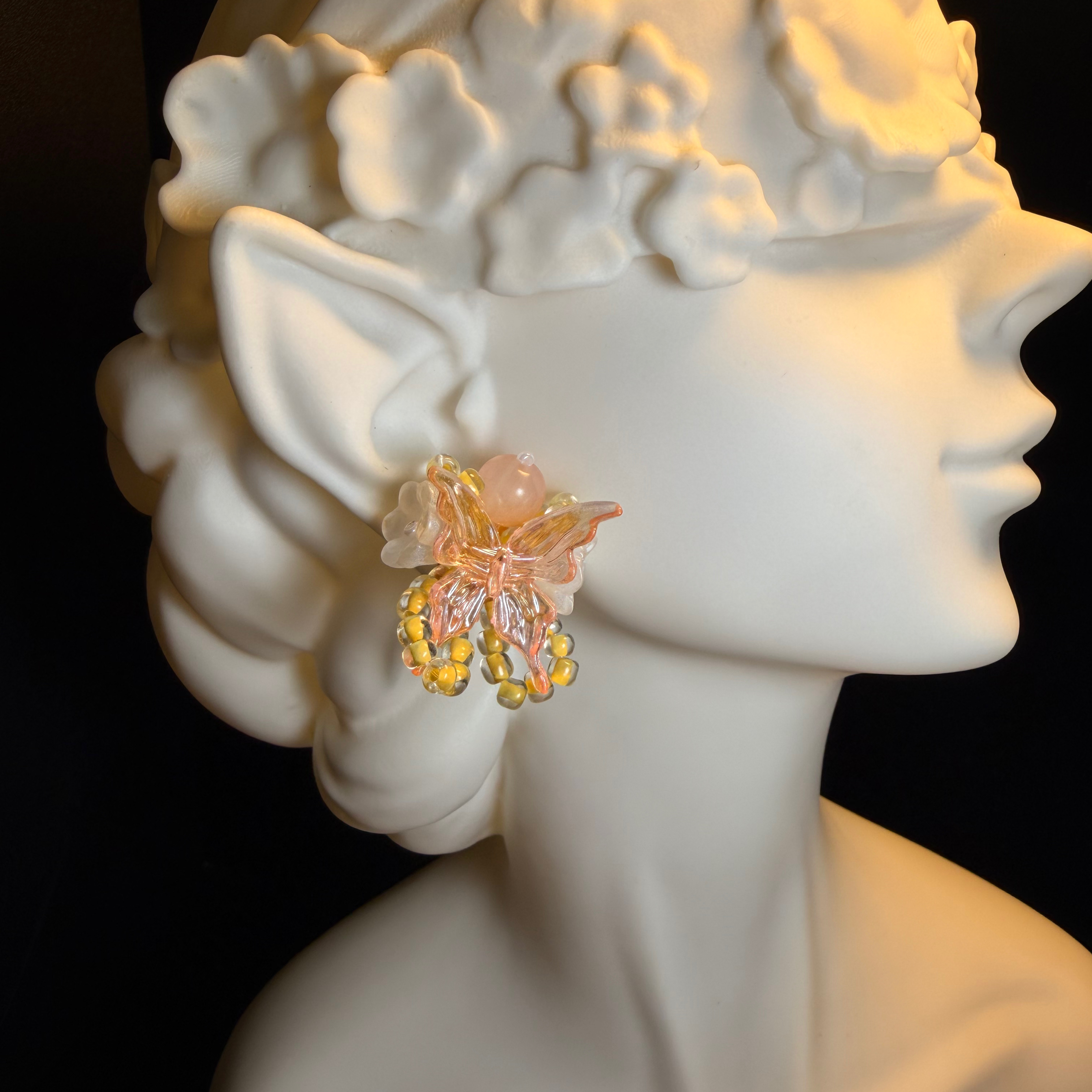 Pink Butterfly Earrings