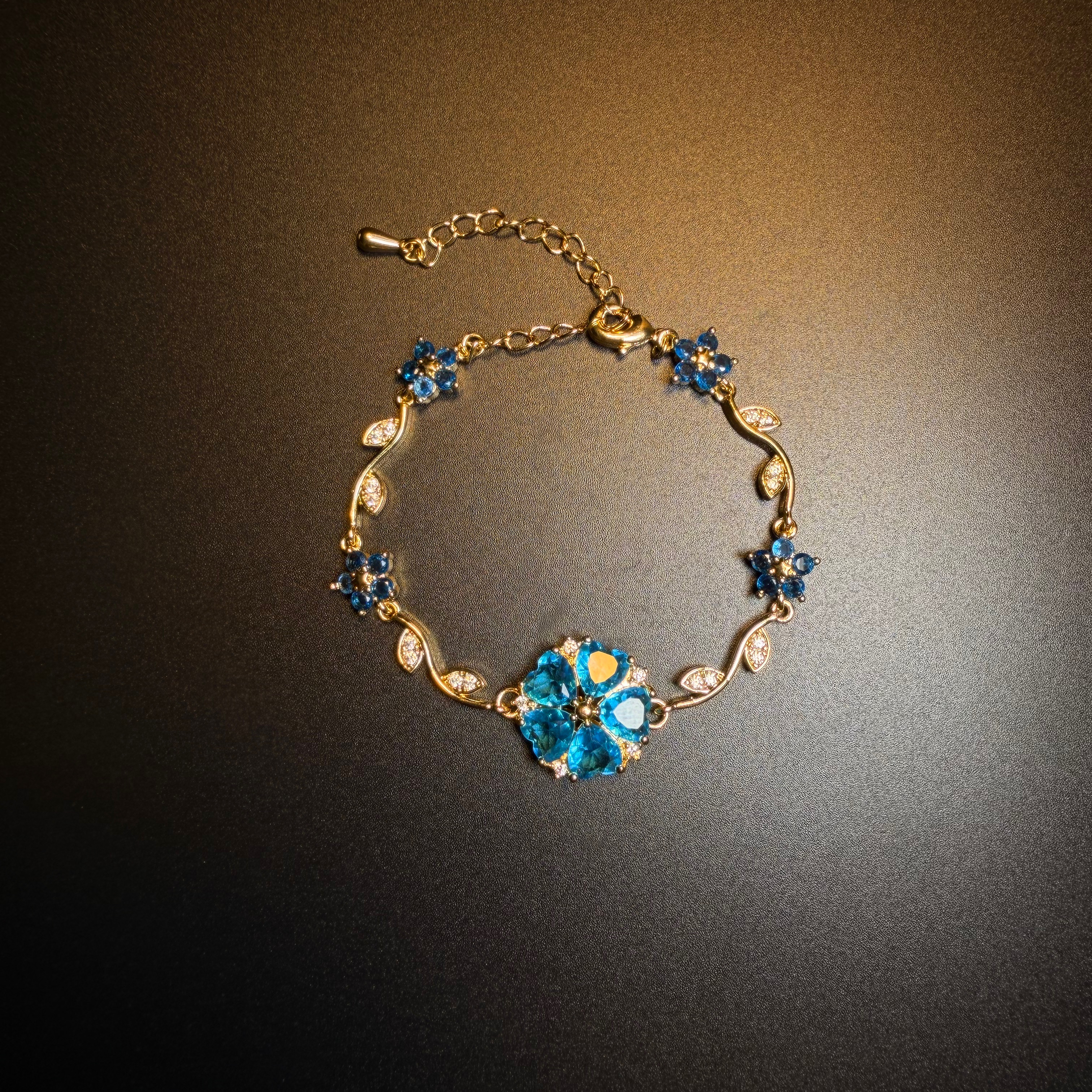 Flower Leaf Chain Bracelet