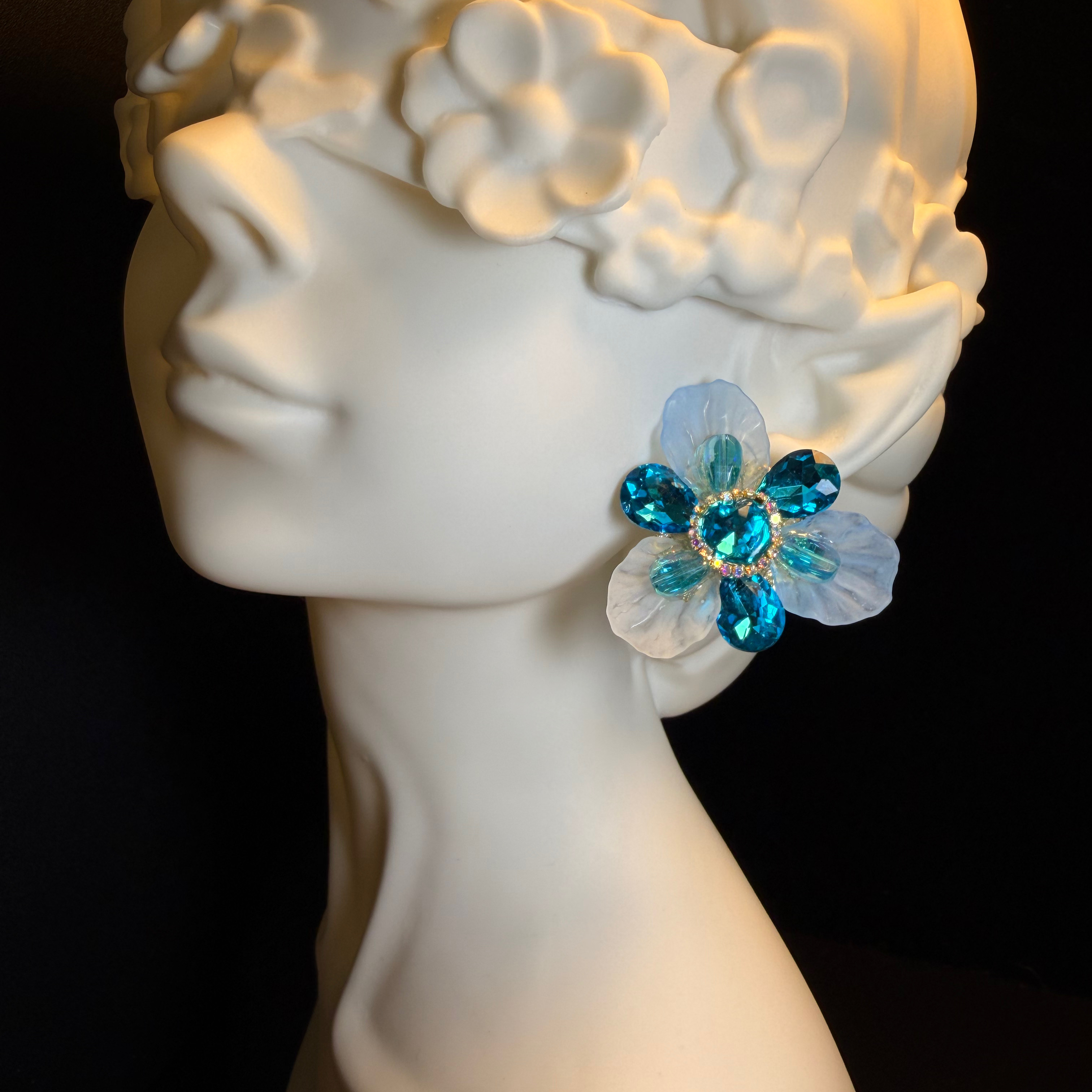 Frosted Blue Earrings