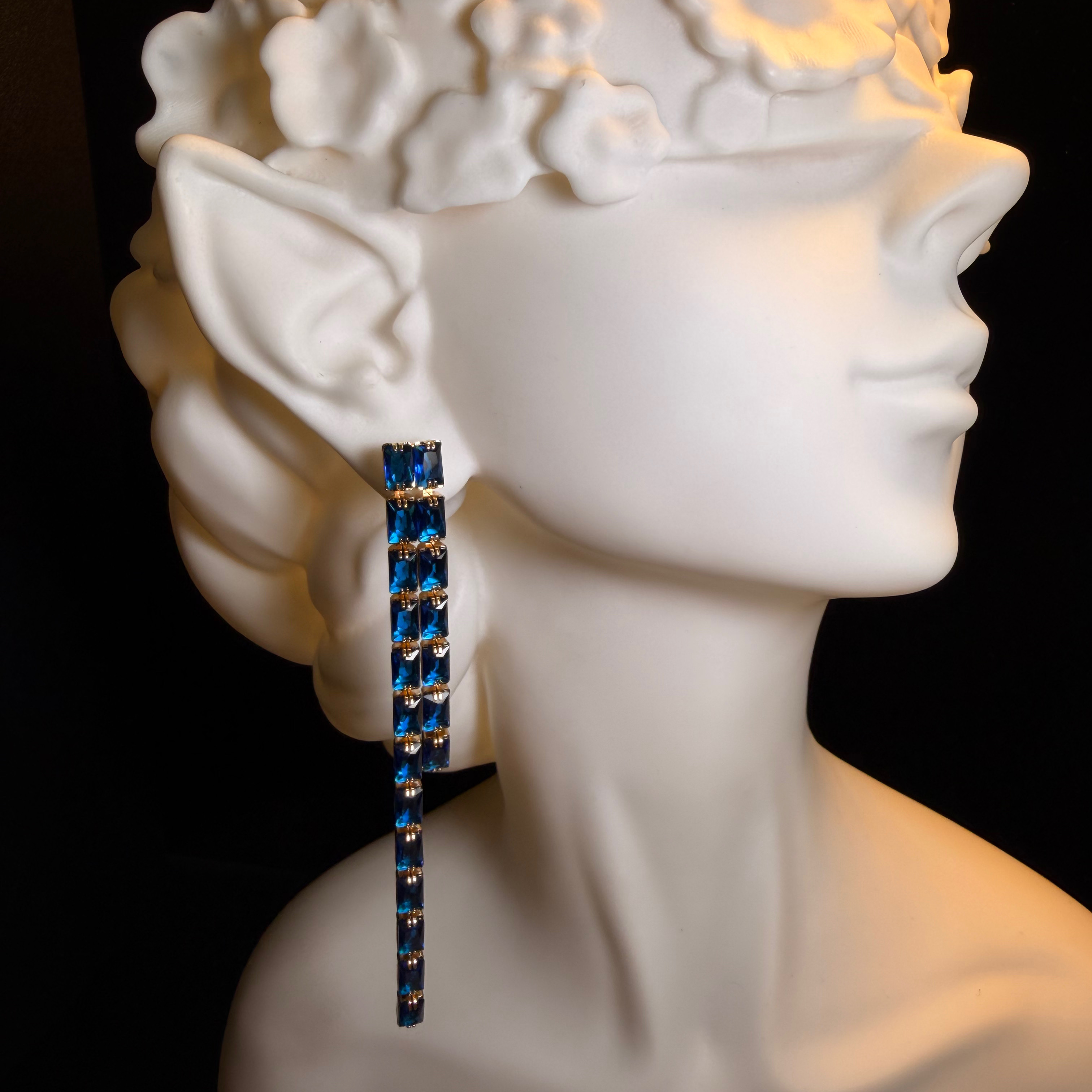 Sapphire Rain Earrings