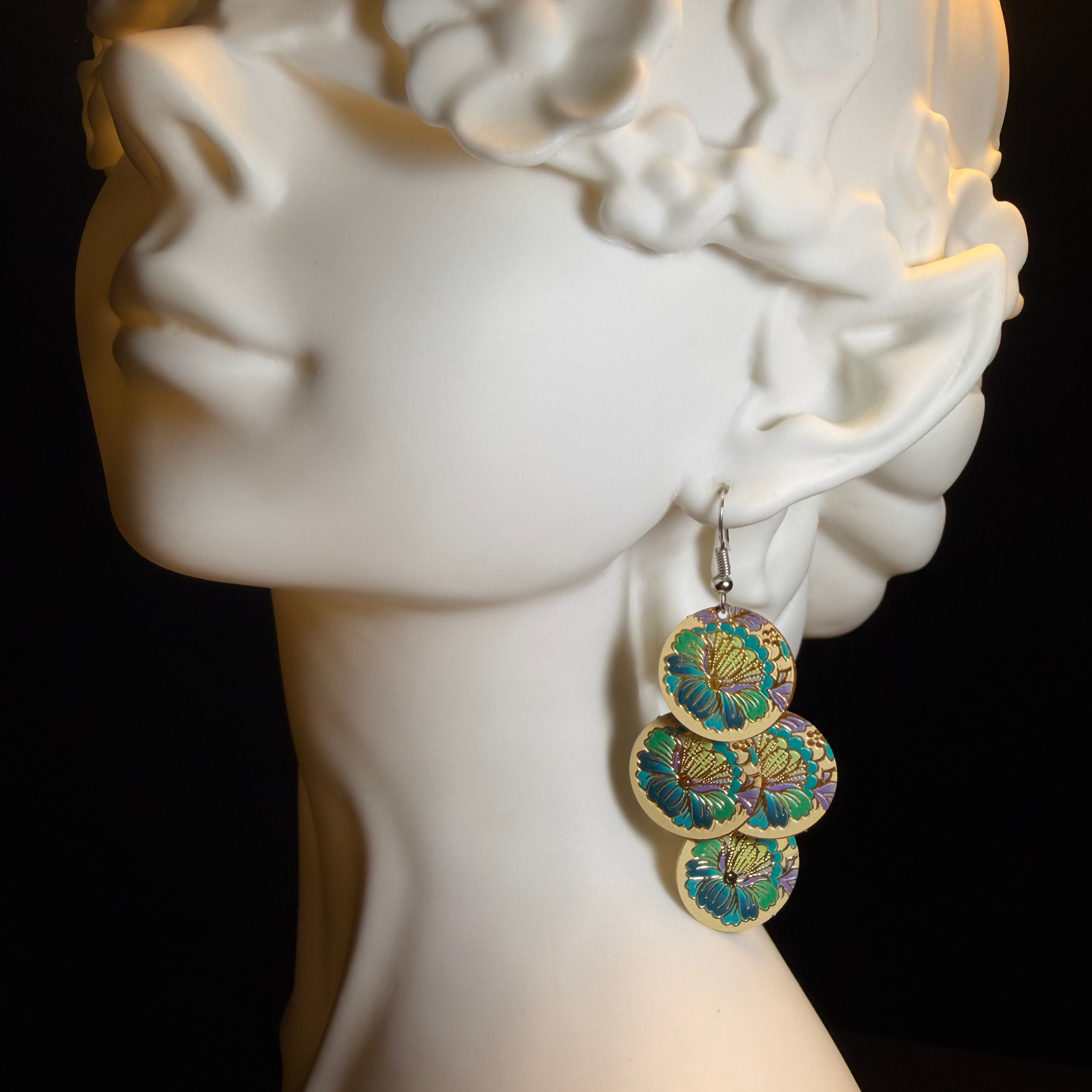 Indigo Petal Earrings