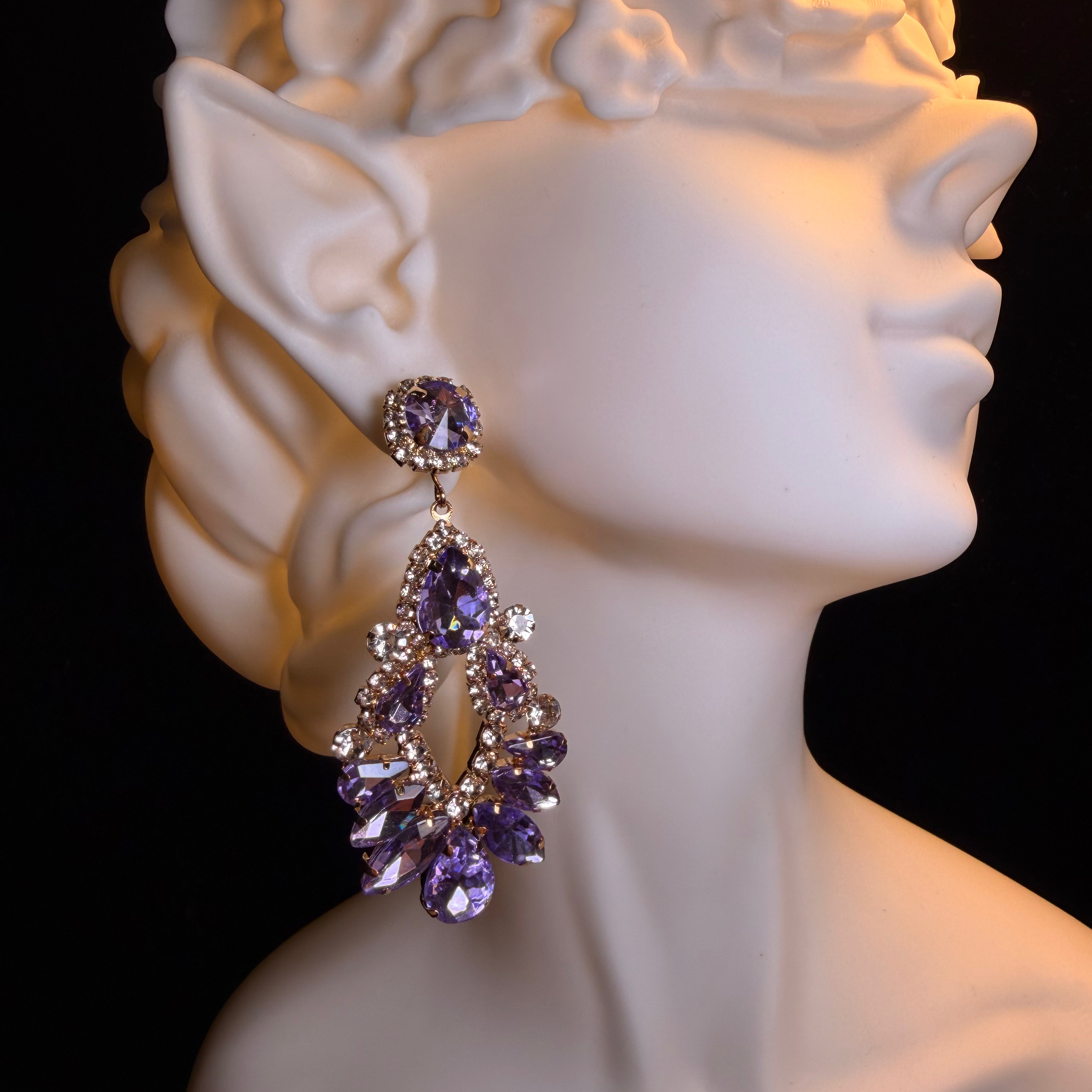 Violetregaldrop Earrings