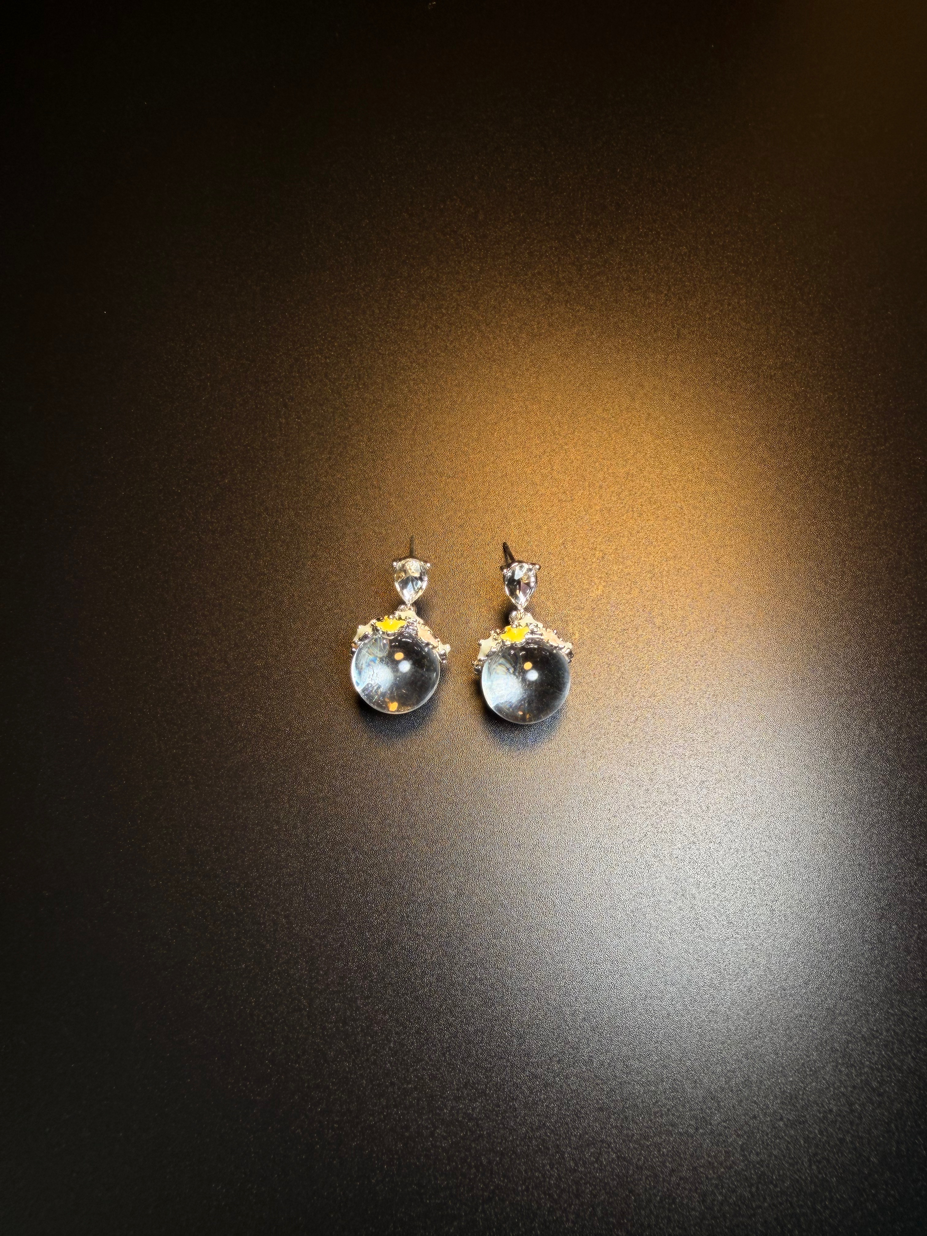 Crystal Orb Earrings