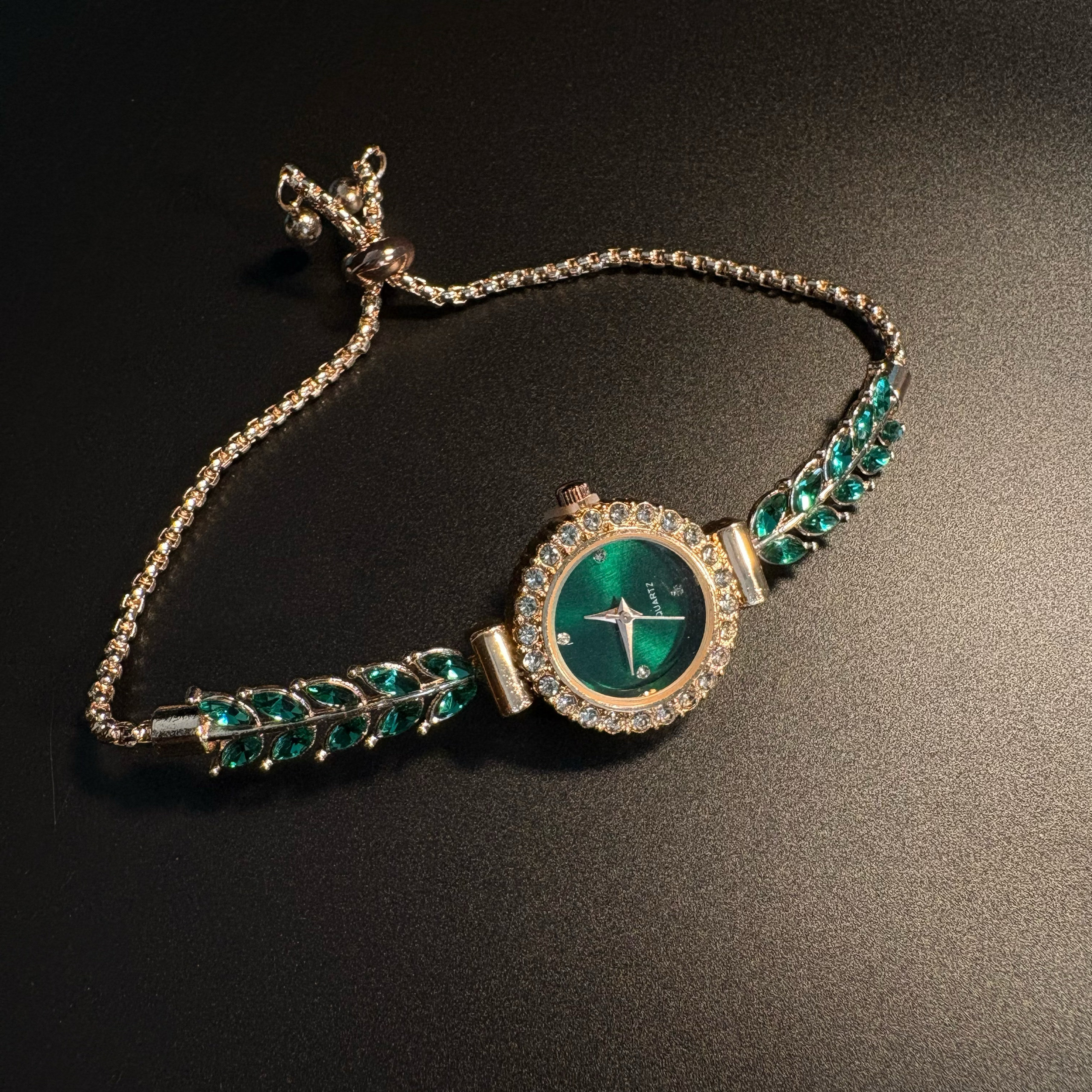 Elegant Green Timepiece Watch
