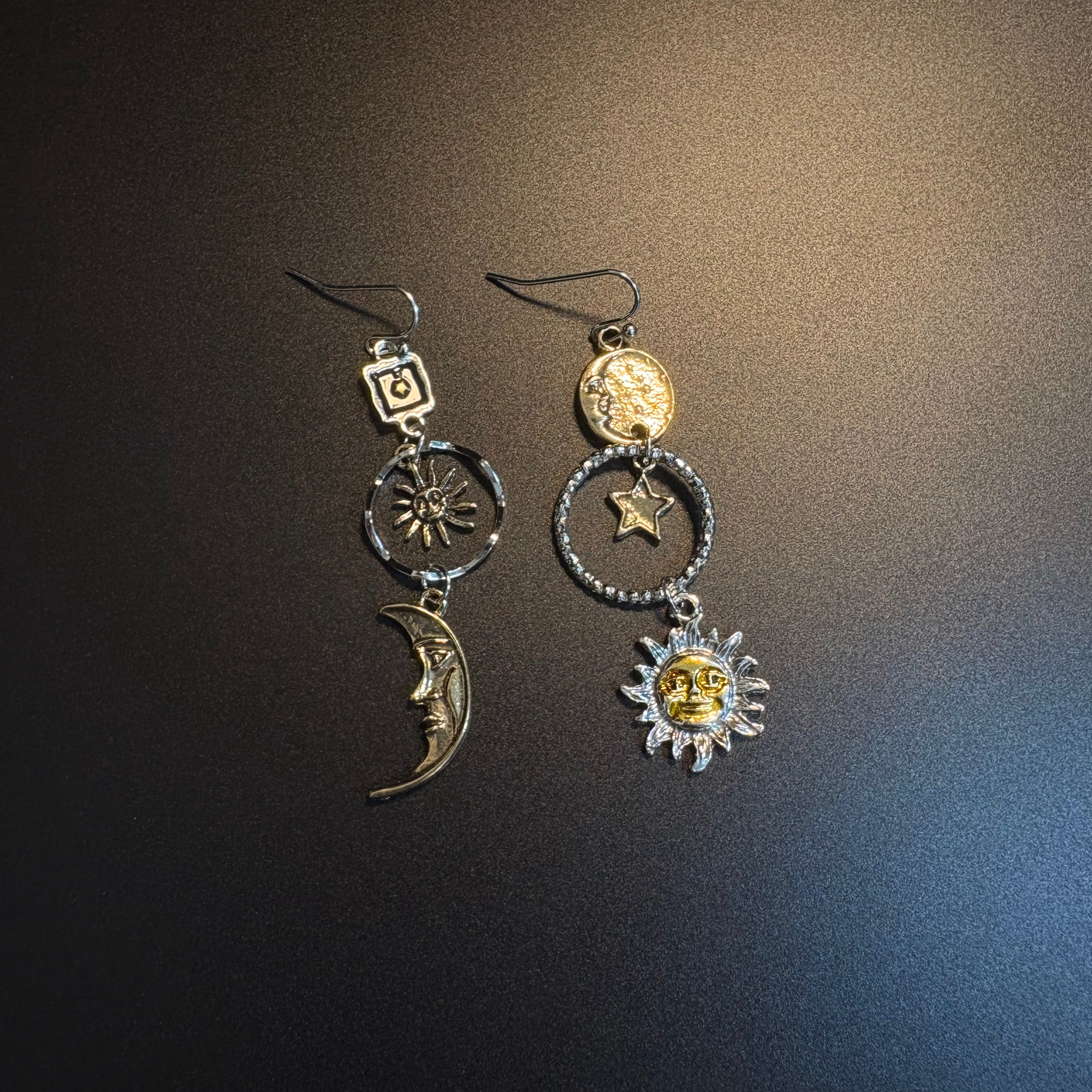 Lunar Solar Star Earrings