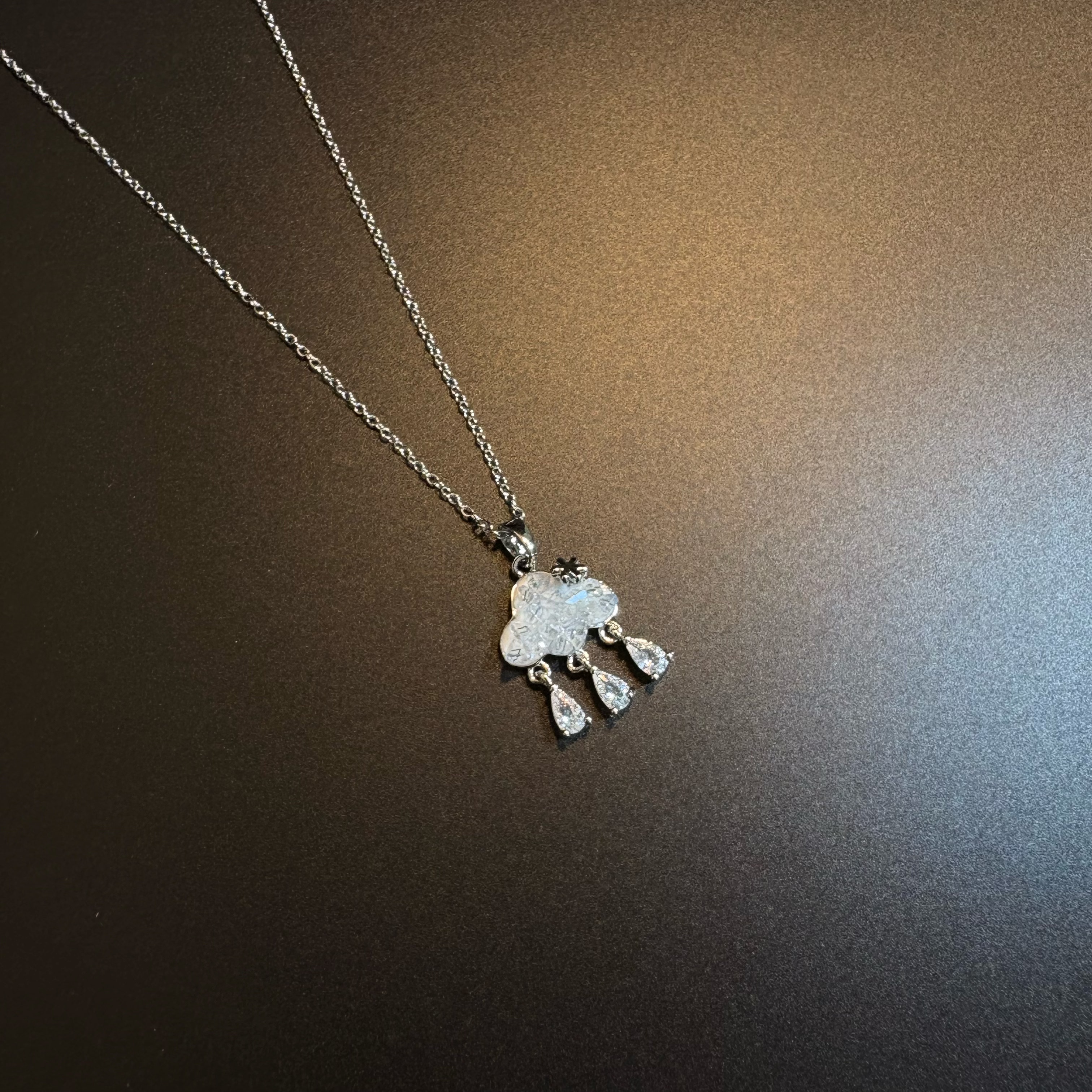 Cloud - Raindrop Necklace