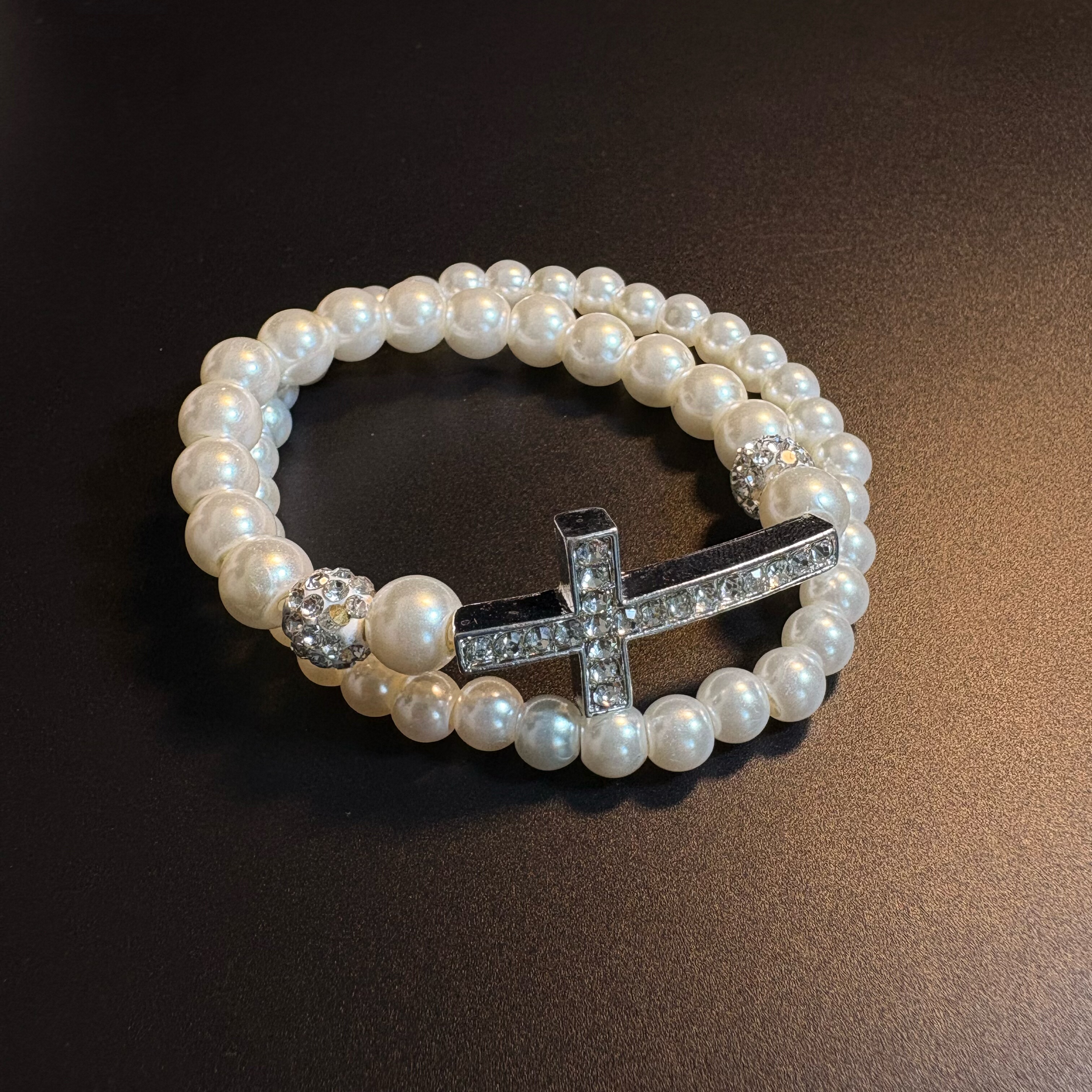 Cross - Pearl Harmony Bracelet
