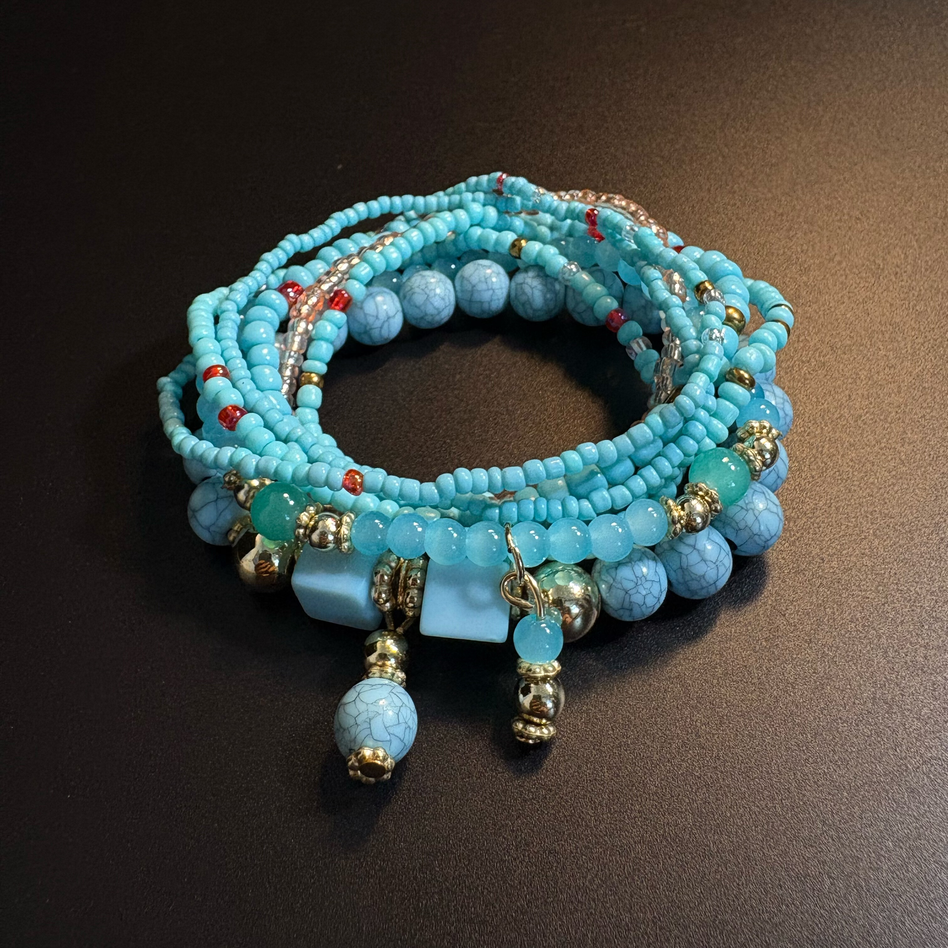 Ocean Bead Stack Bracelet