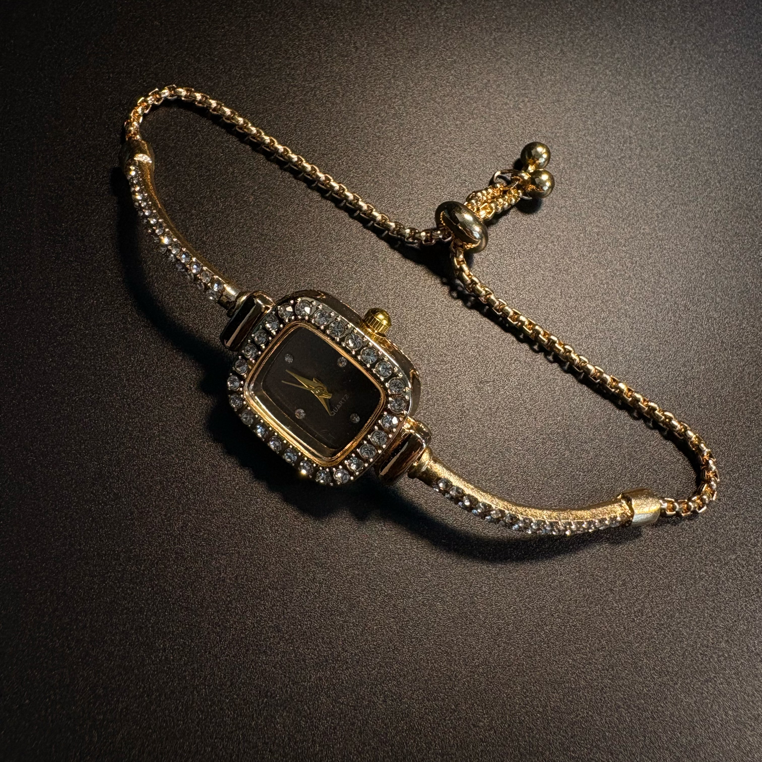 Gilt Diamondlet Watch