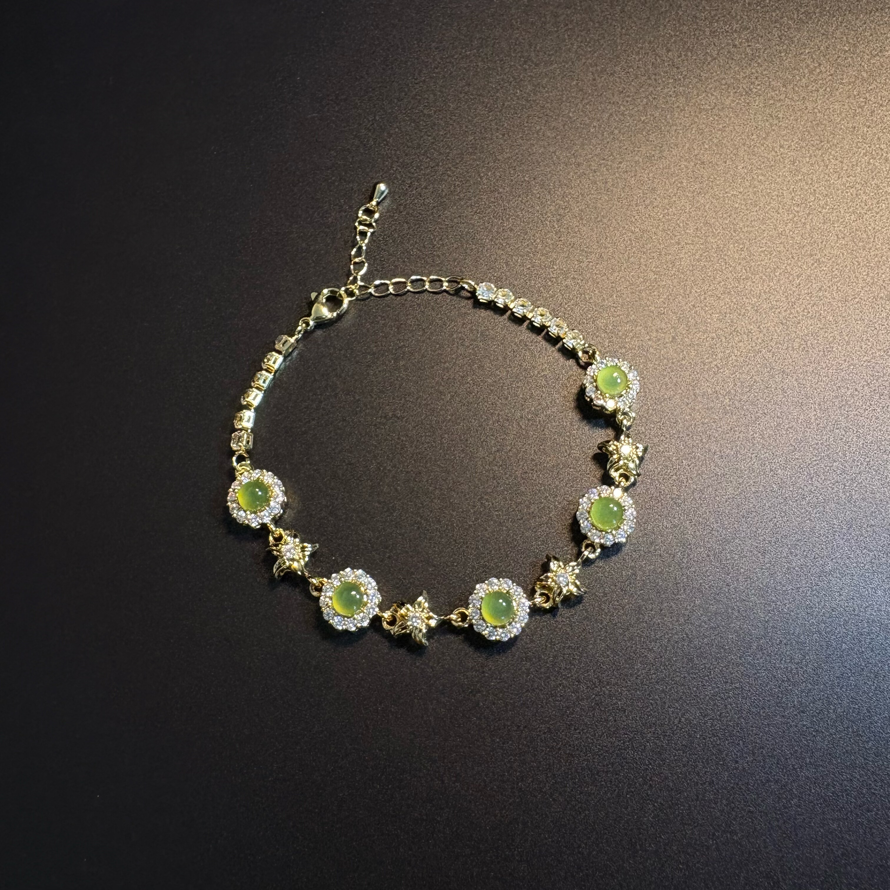 Green Gem Sparkle Bracelet
