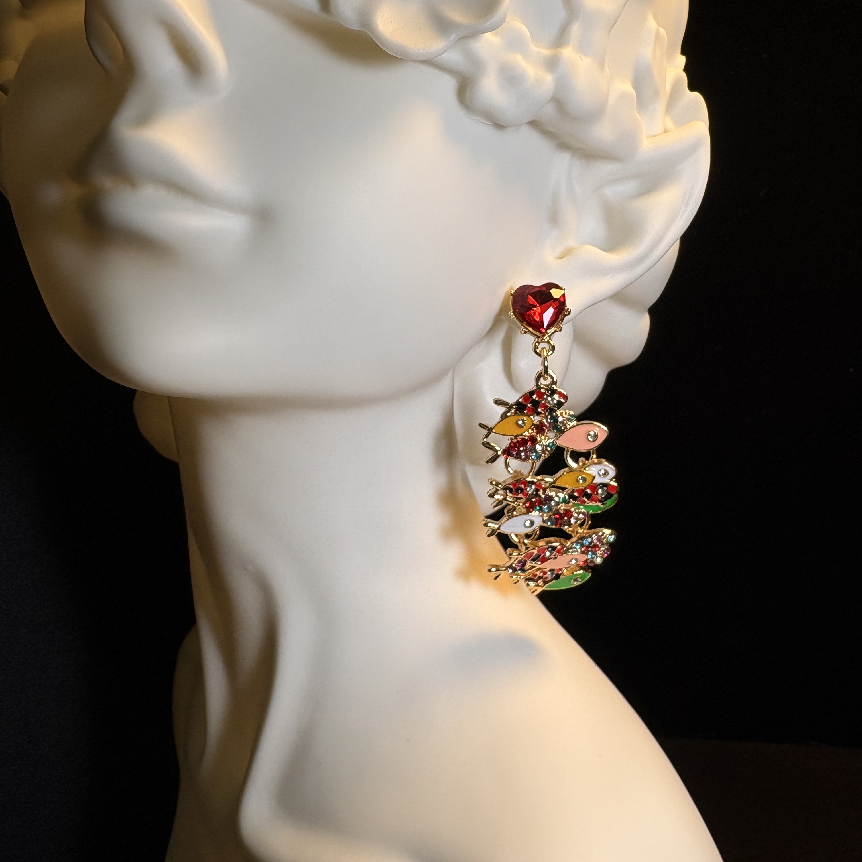 Colorful Fish Drop Earrings