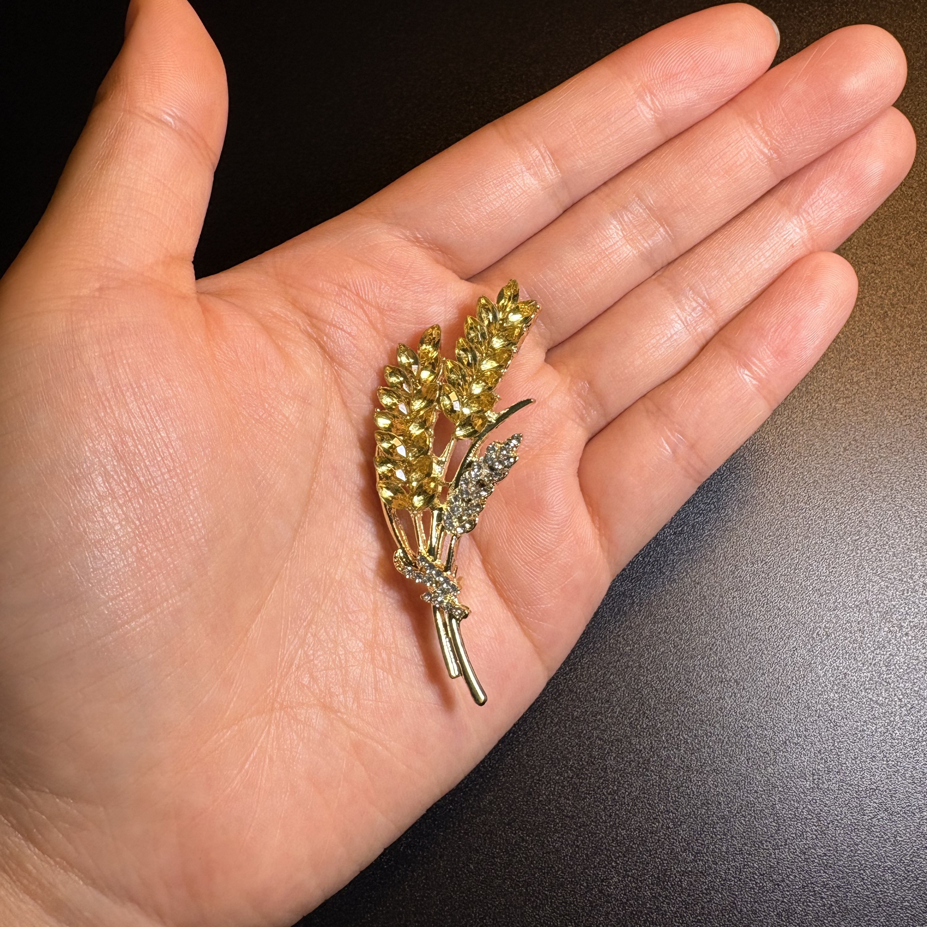 Wheat Sparkle Brooch