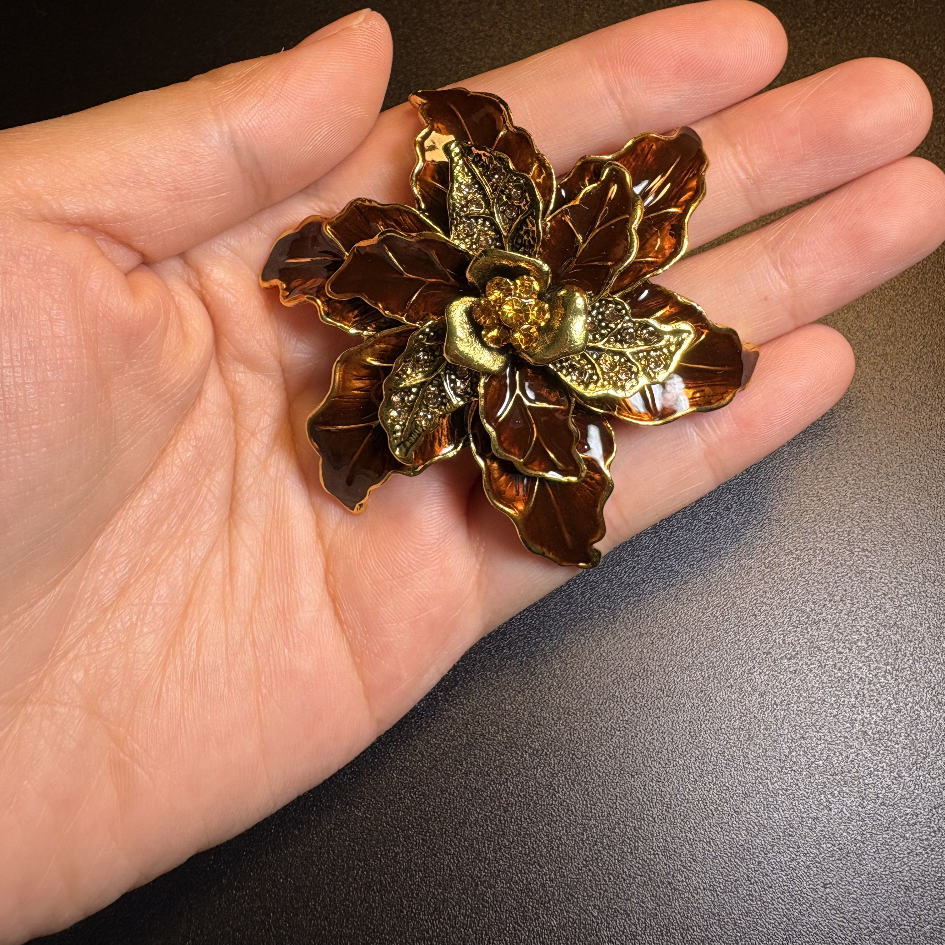 Bronze Bloom Brooch