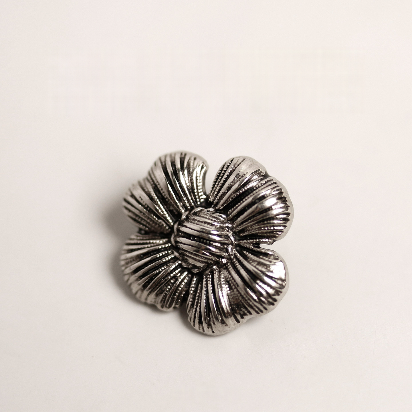 Silver Bloom Button