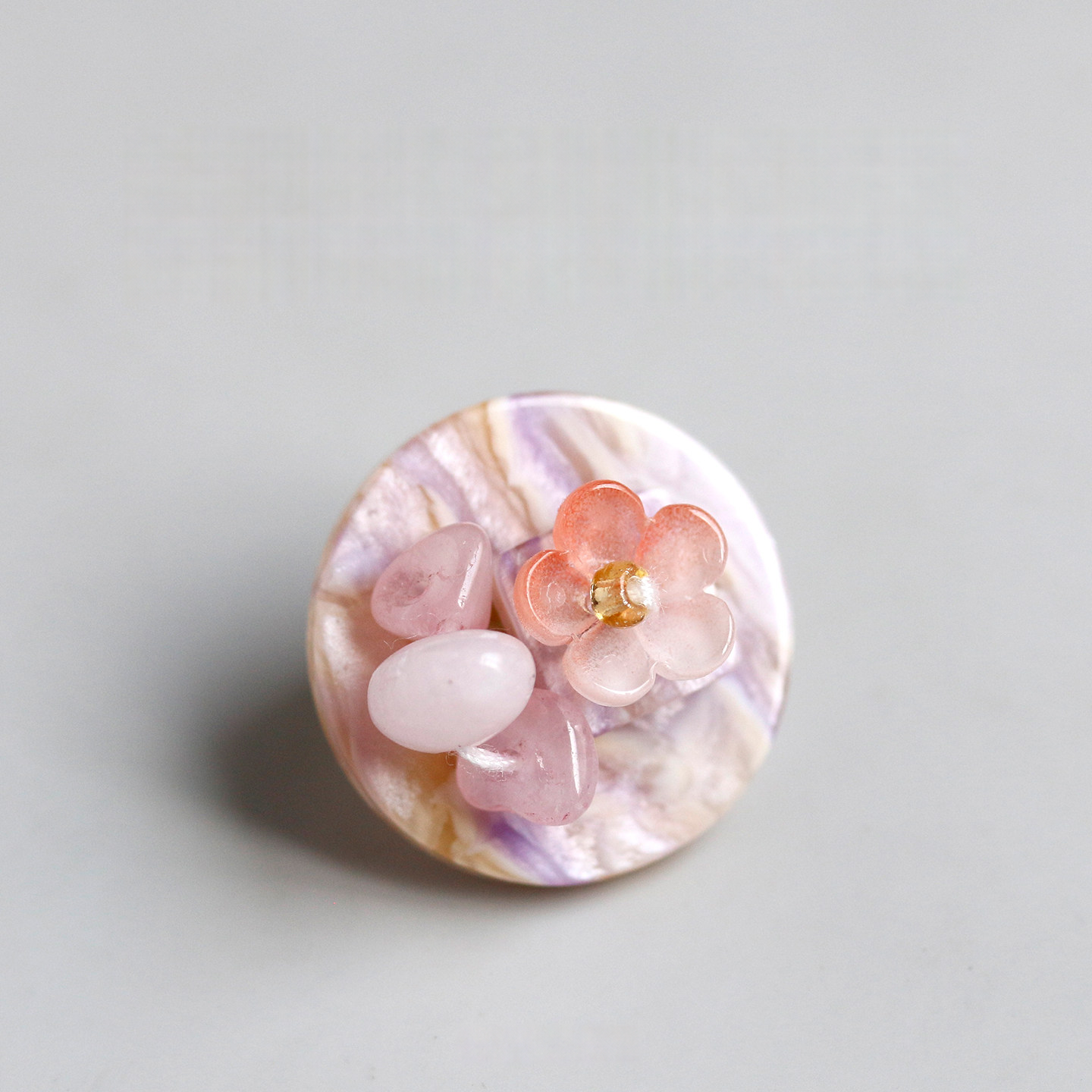 Blush Blossom Button