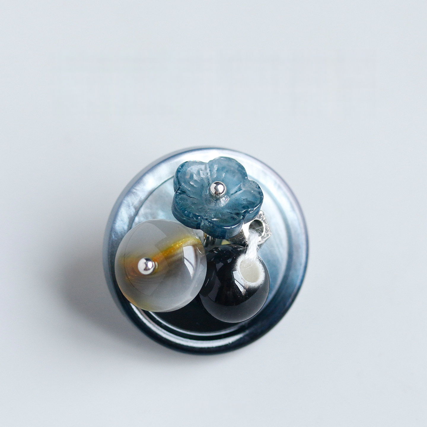 Misty Bloom Button
