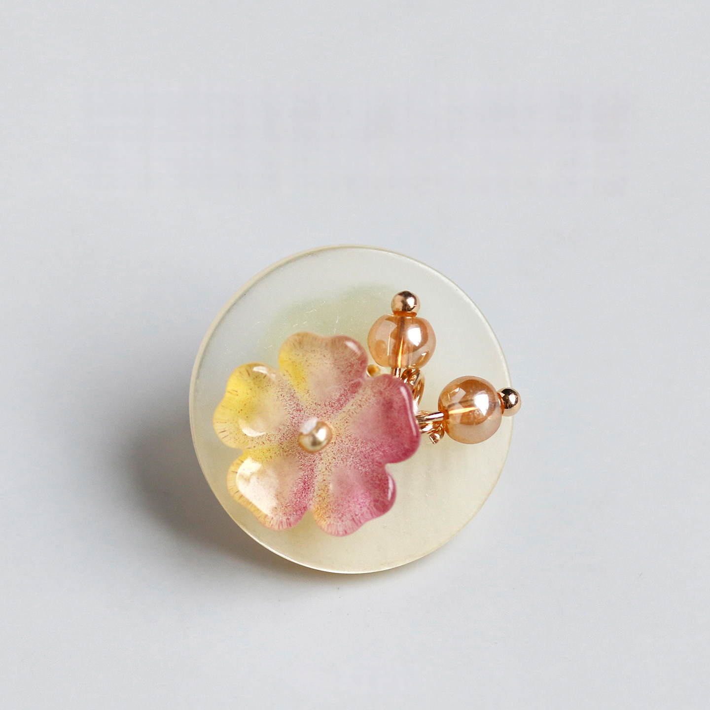 Tangerine Bloom Button