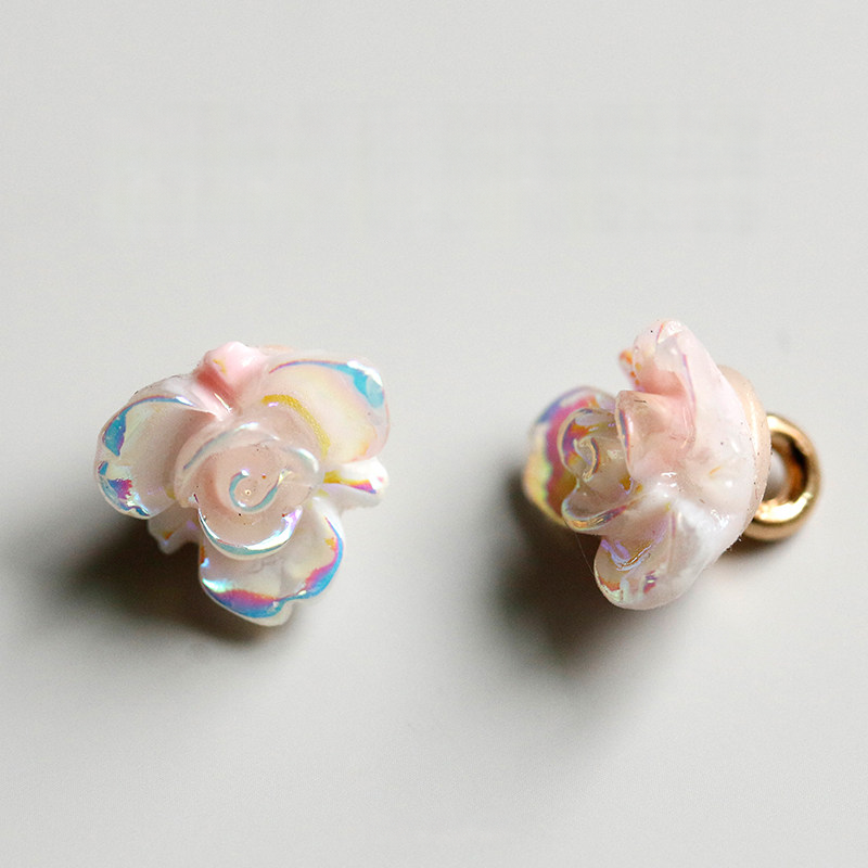 Iridescent Rose Button